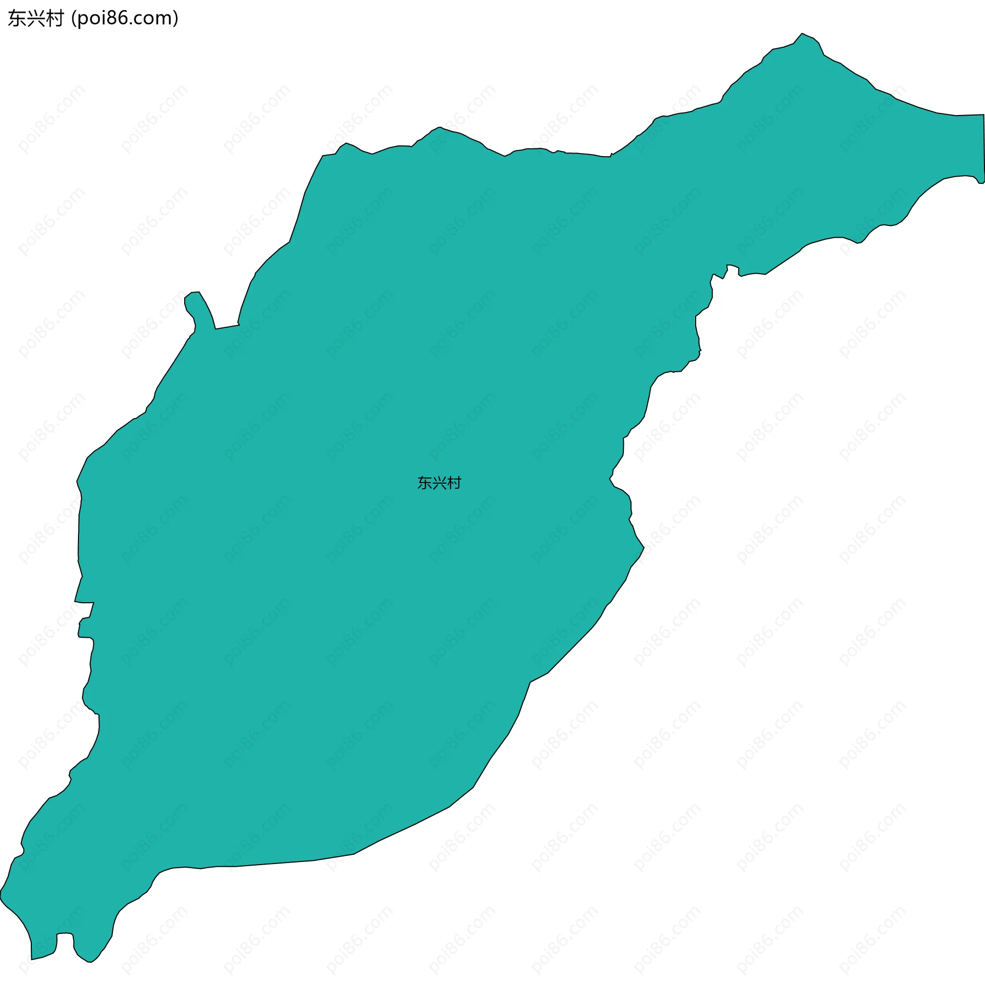 东兴村边界地图