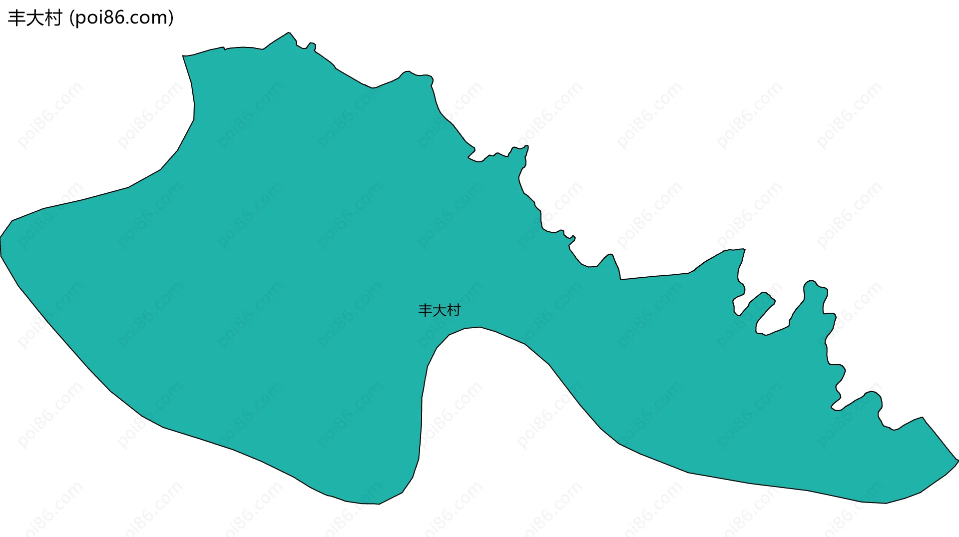 丰大村边界地图