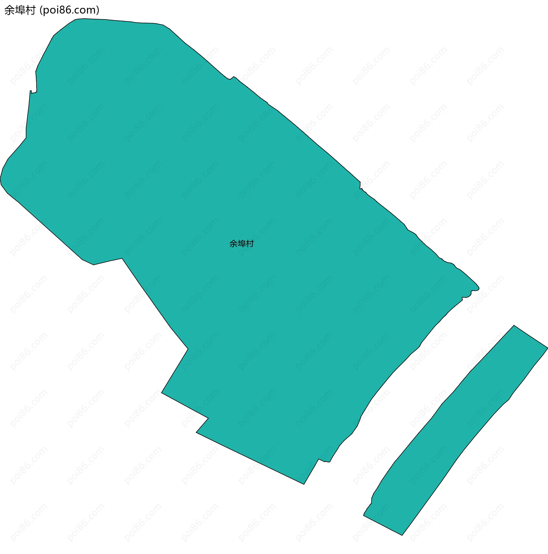 余埠村边界地图