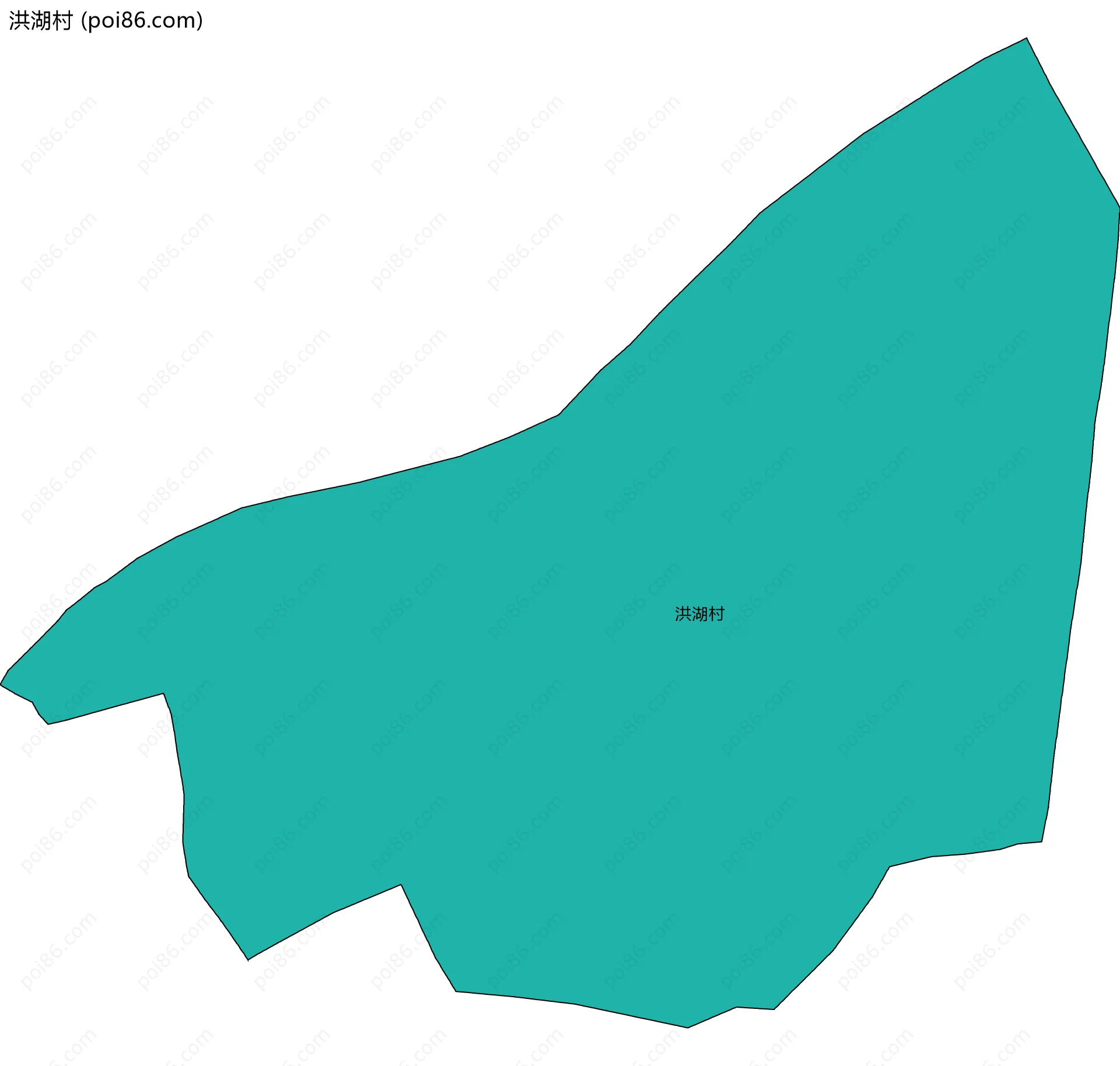 洪湖村边界地图