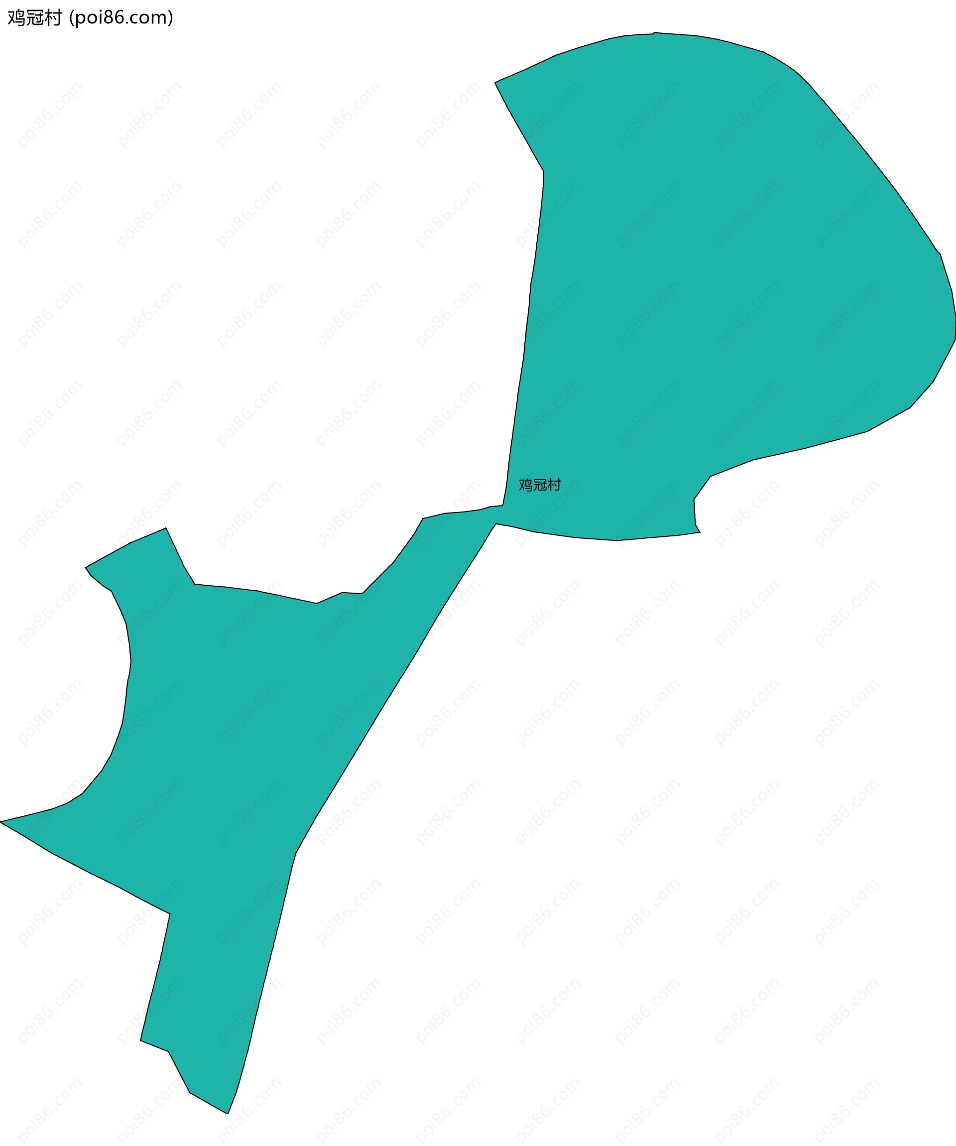 鸡冠村边界地图