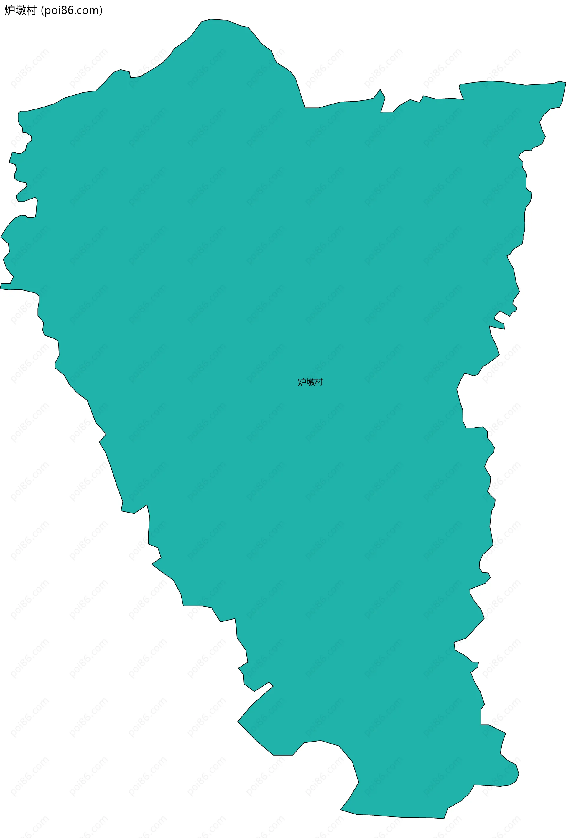 炉墩村边界地图