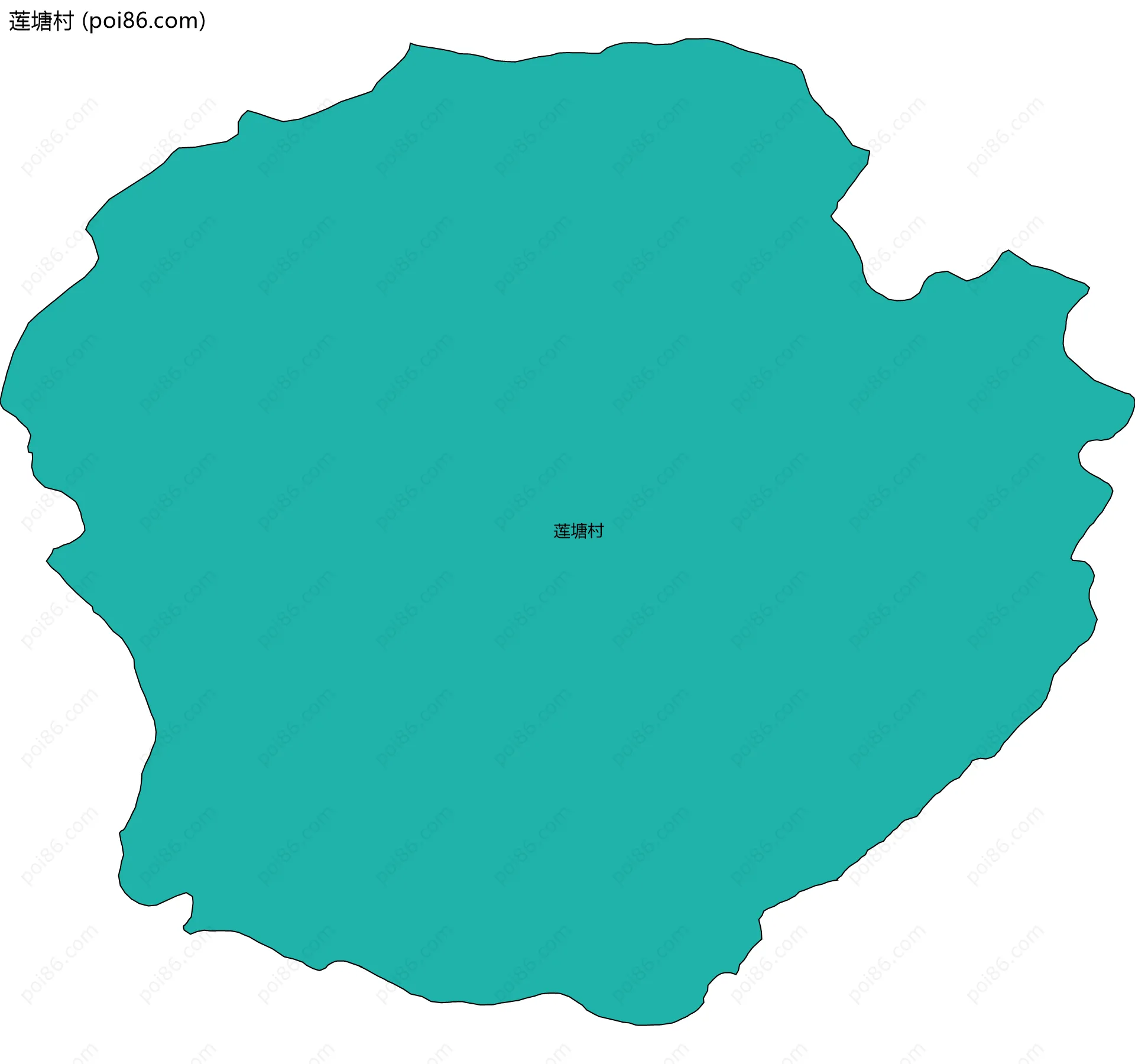 莲塘村边界地图