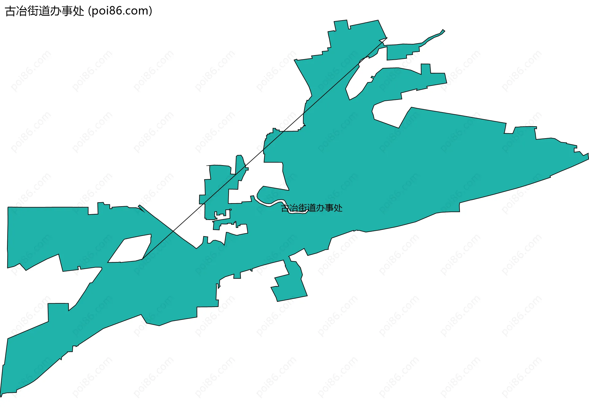 古冶街道办事处边界地图