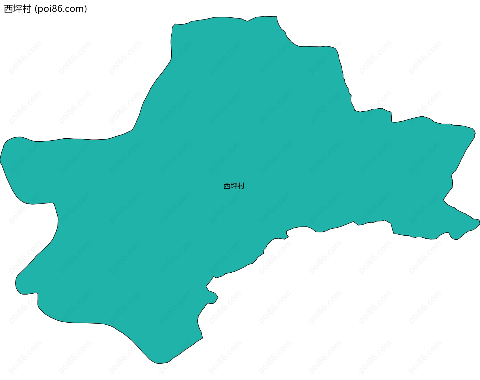西坪村边界地图