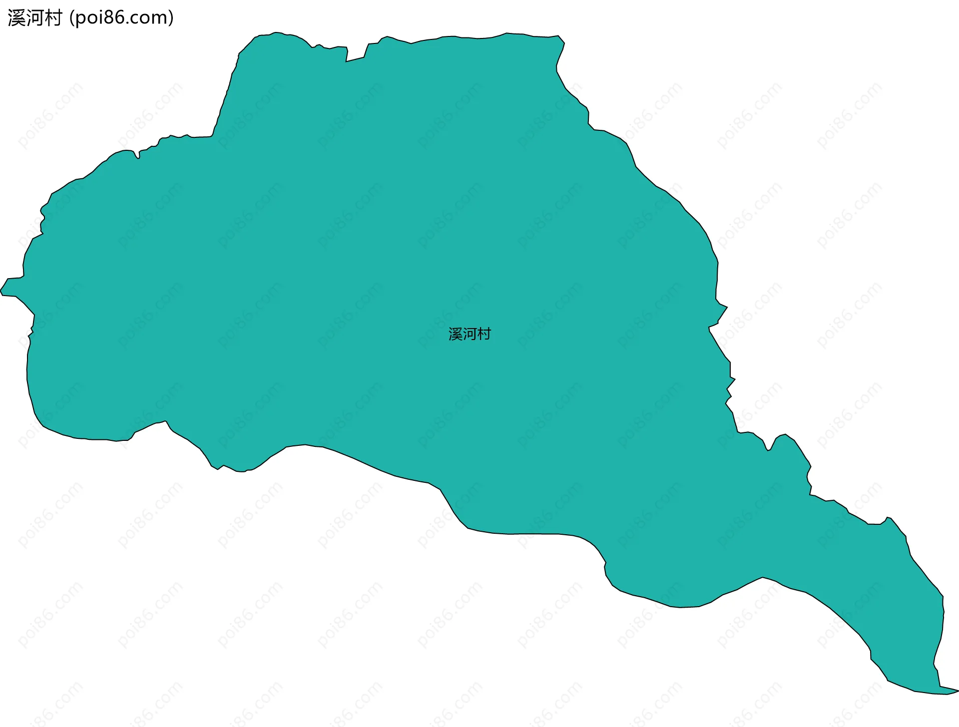 溪河村边界地图