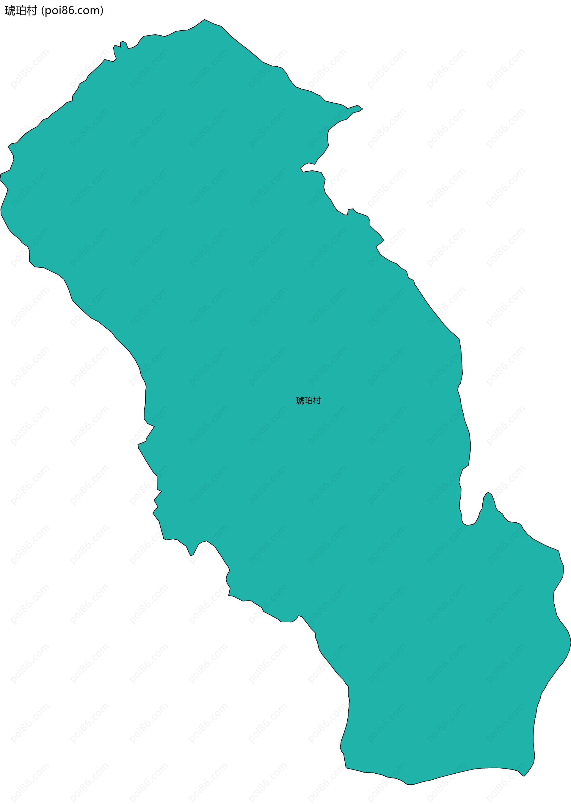 琥珀村边界地图