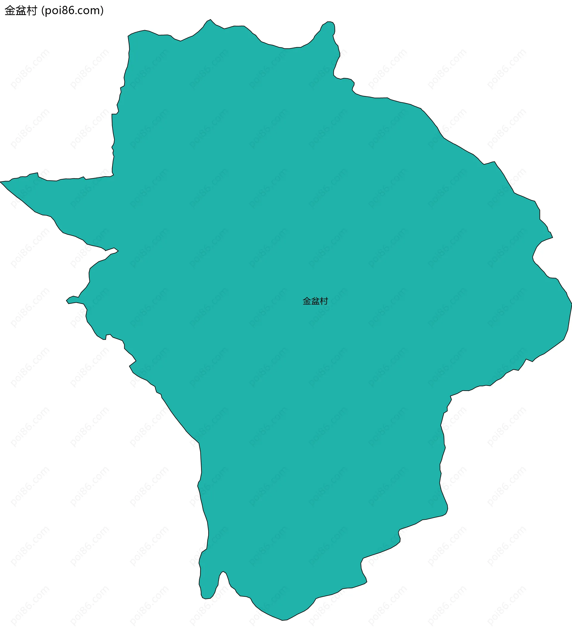 金盆村边界地图