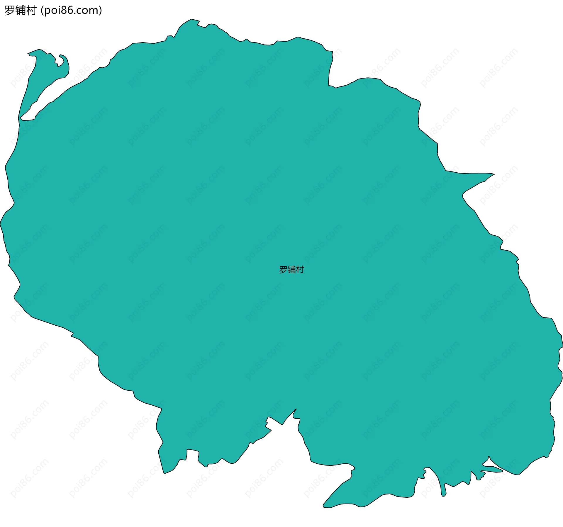 罗铺村边界地图