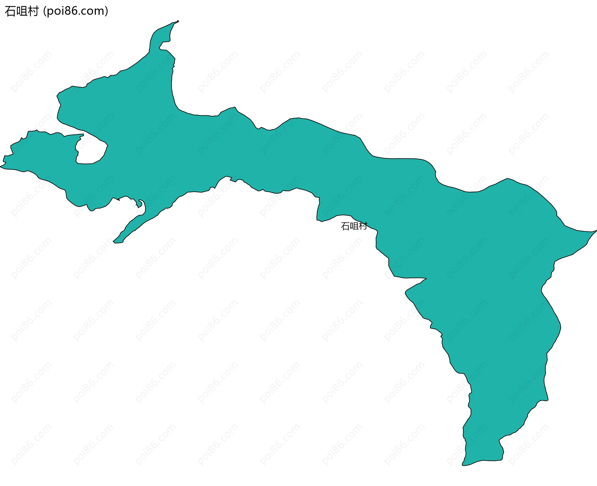 石咀村边界地图