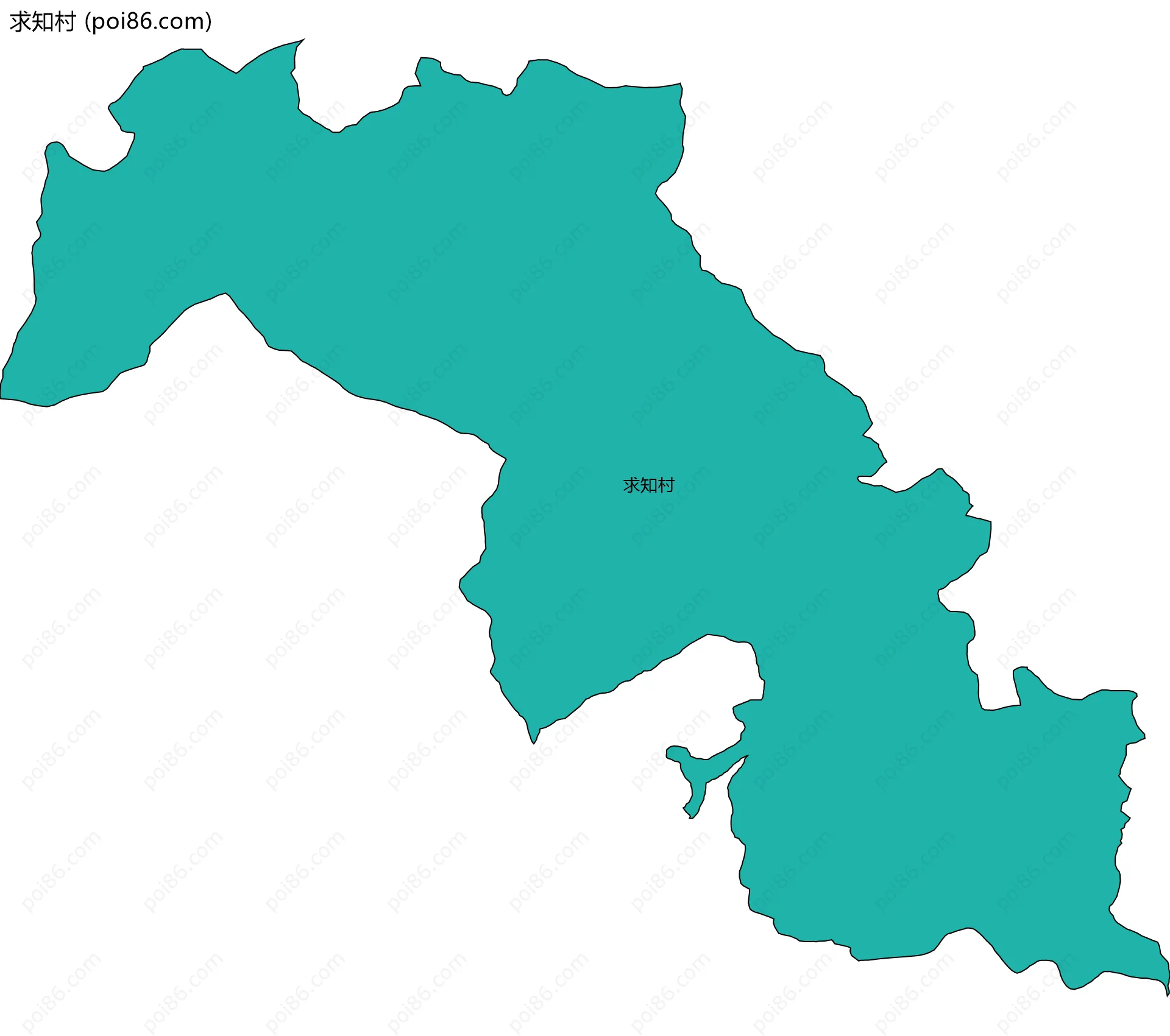 求知村边界地图