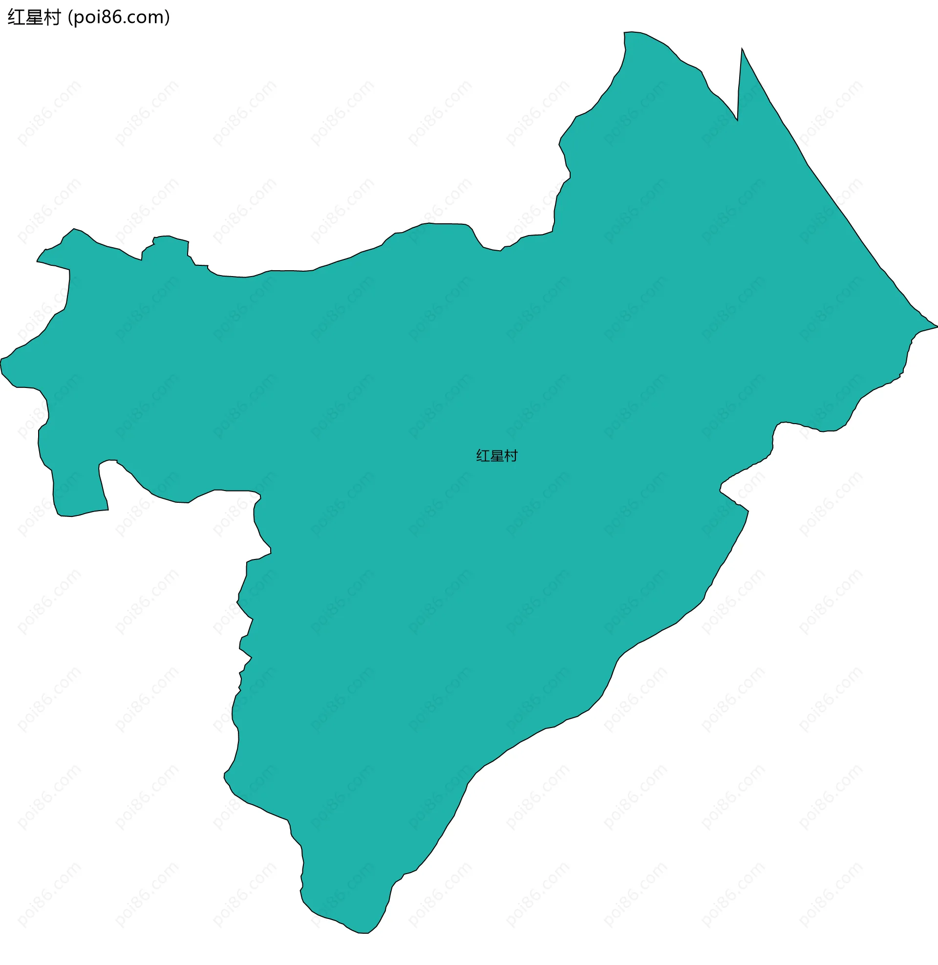 红星村边界地图