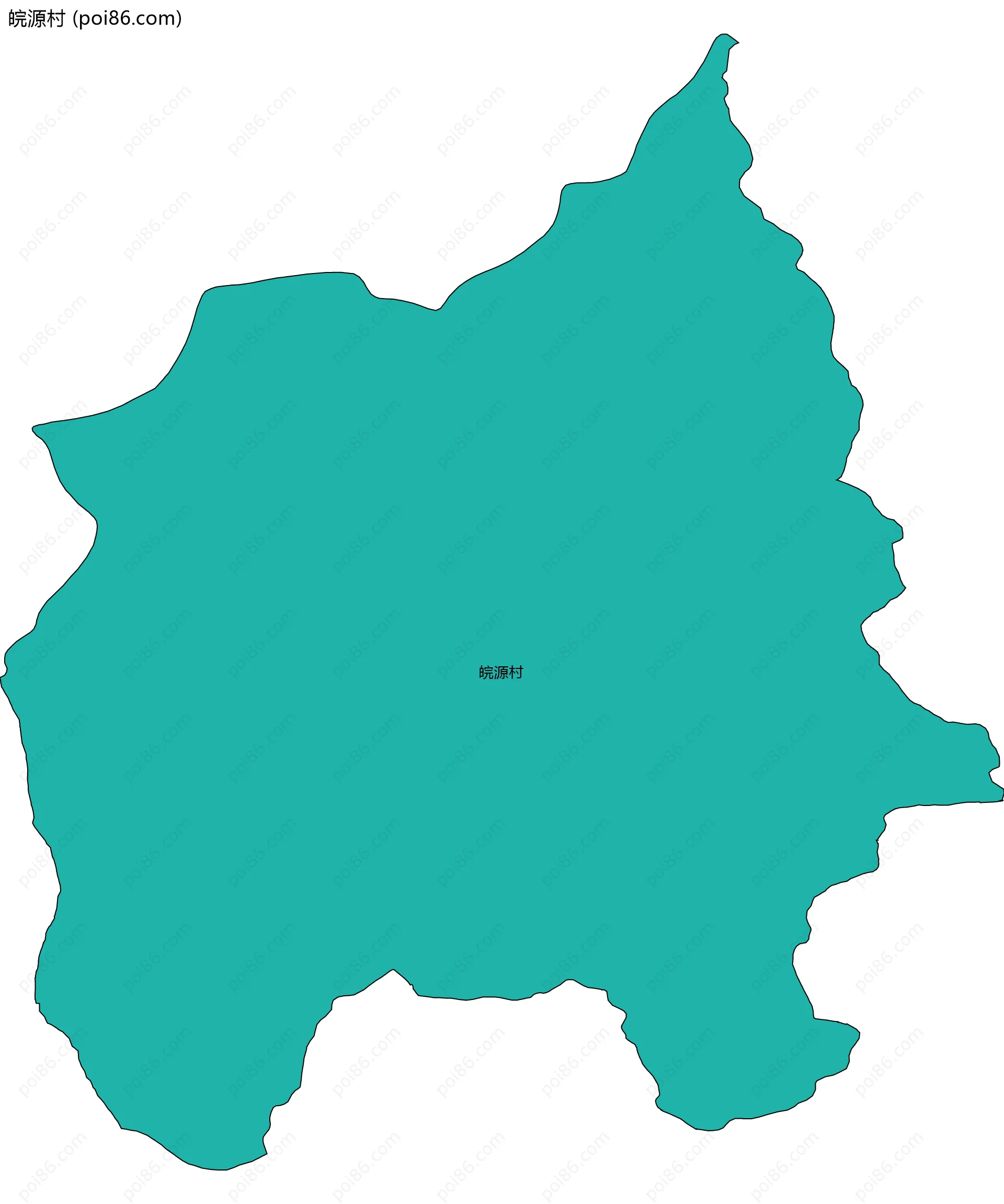 皖源村边界地图