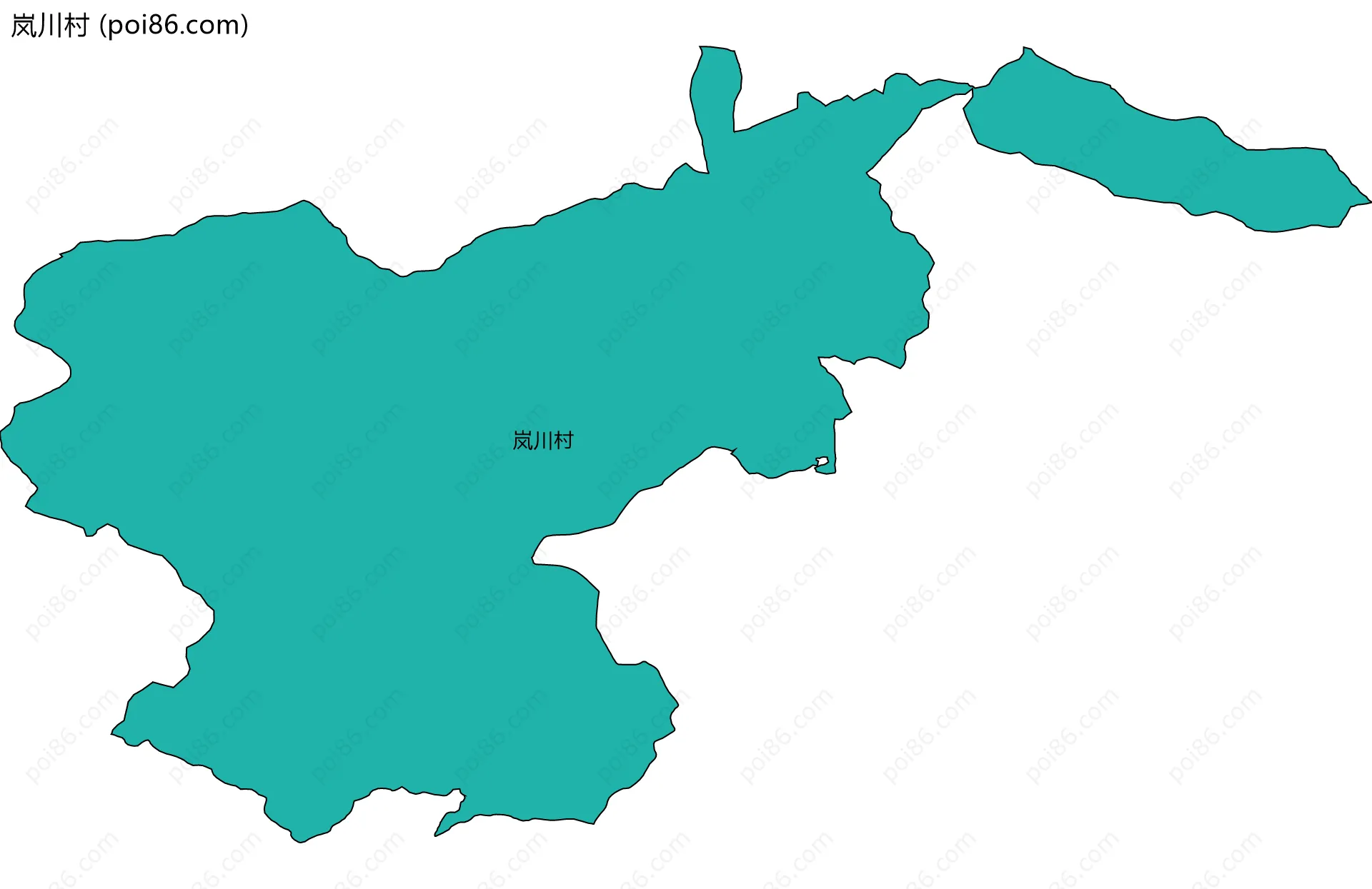 岚川村边界地图