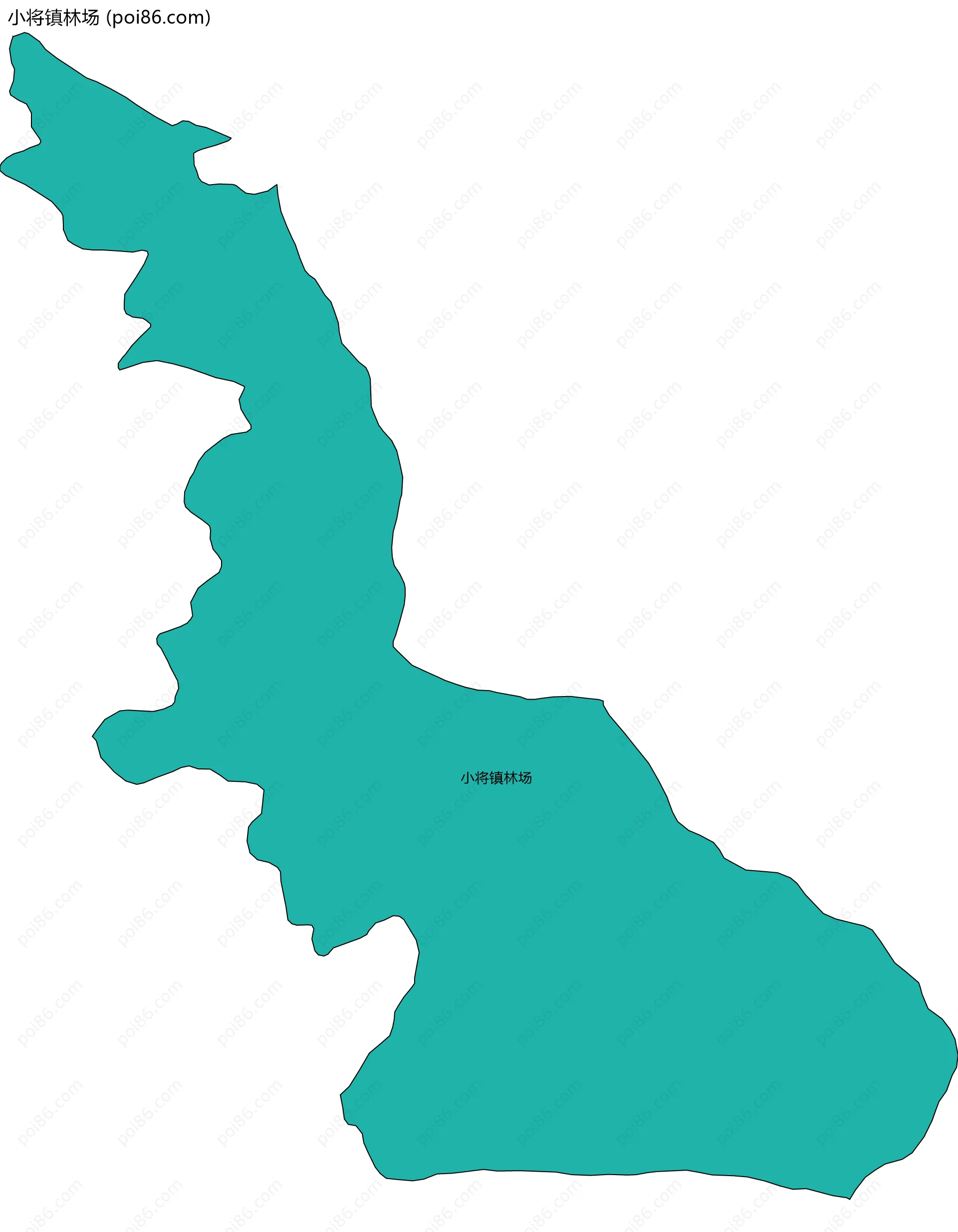 小将镇林场边界地图