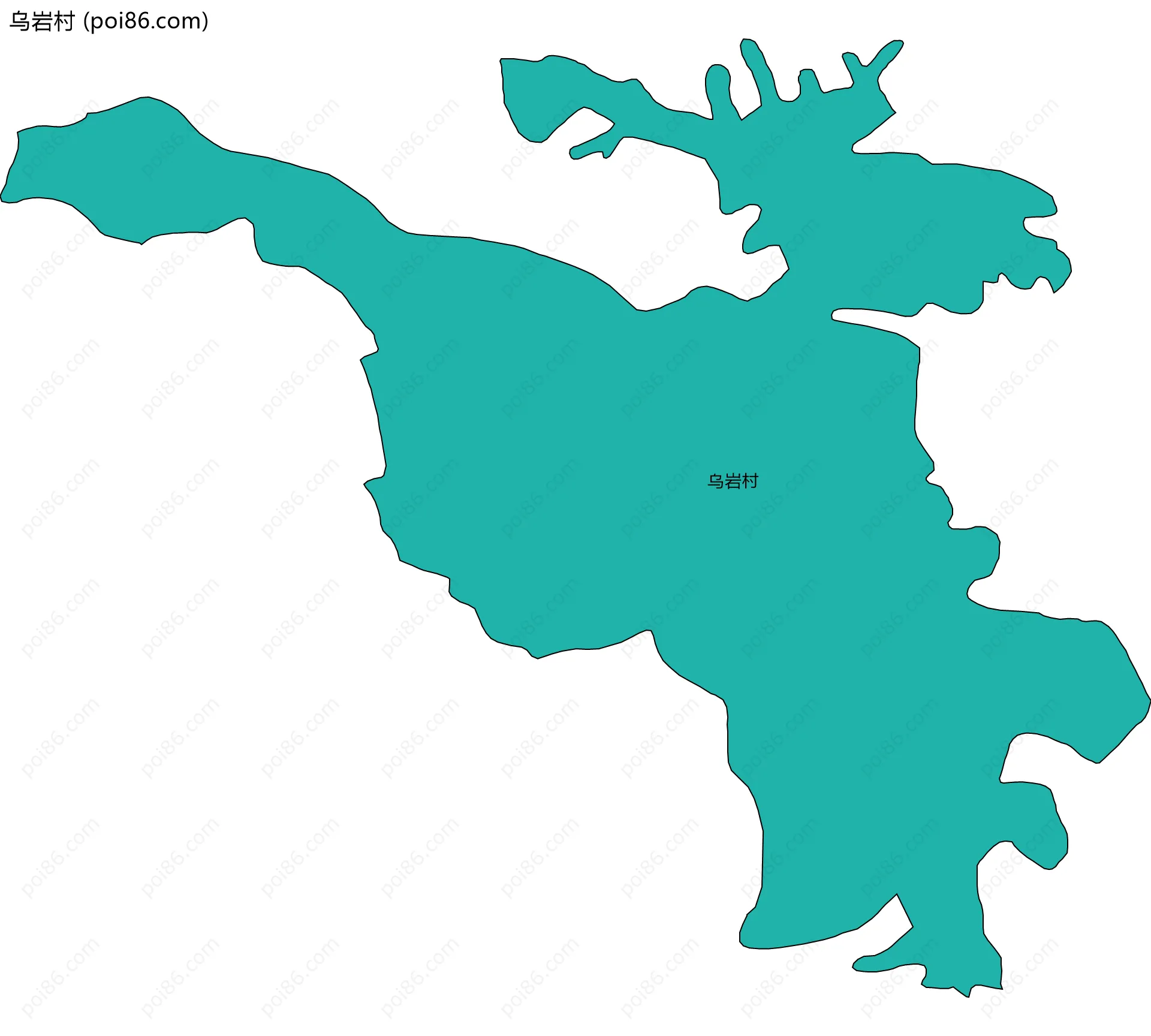 乌岩村边界地图