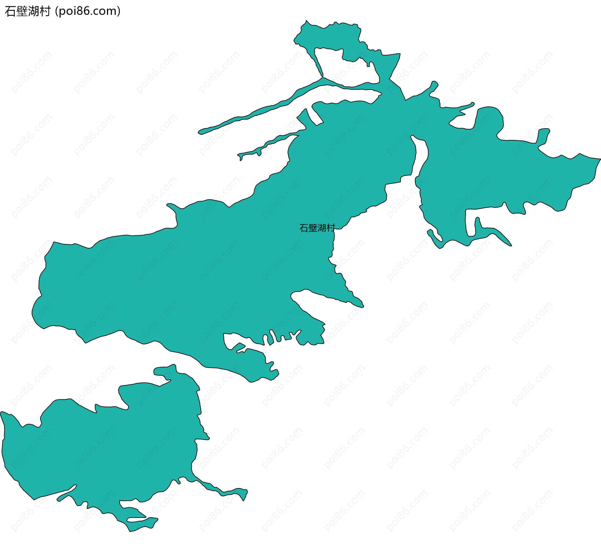 石壁湖村边界地图