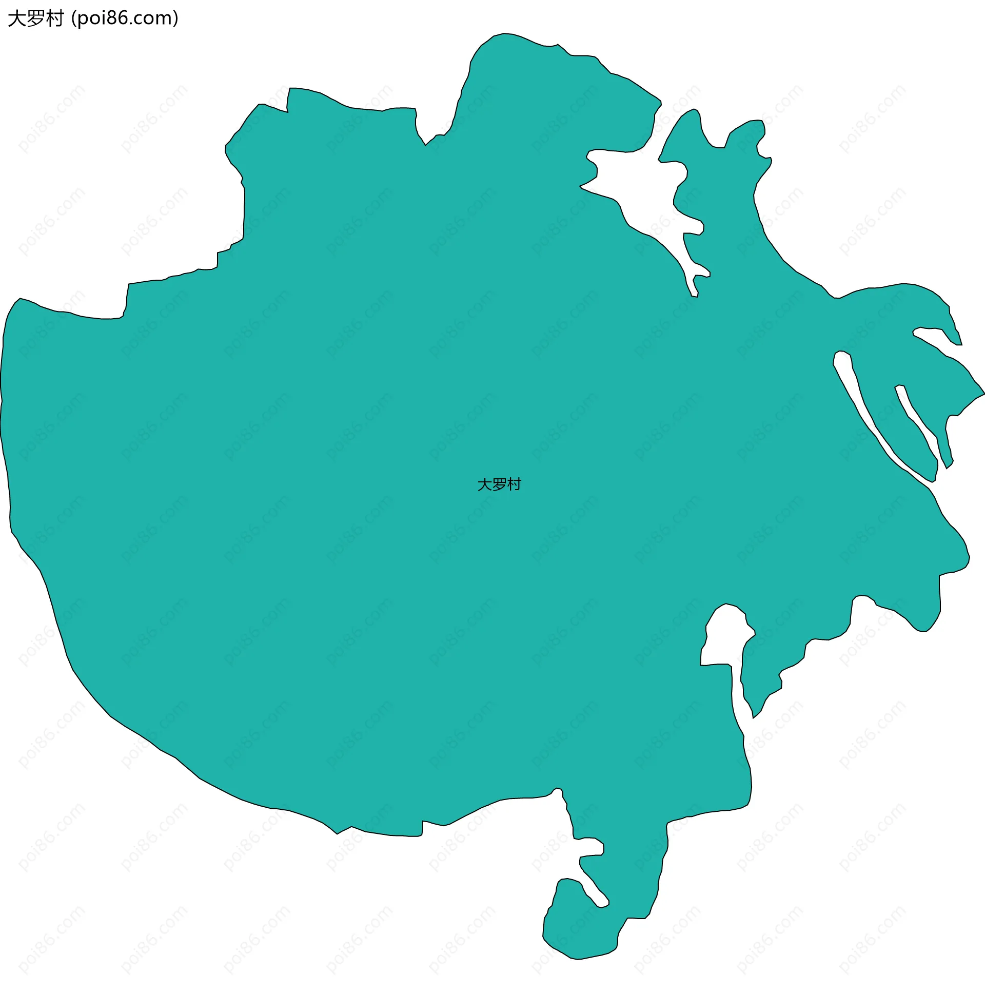 大罗村边界地图