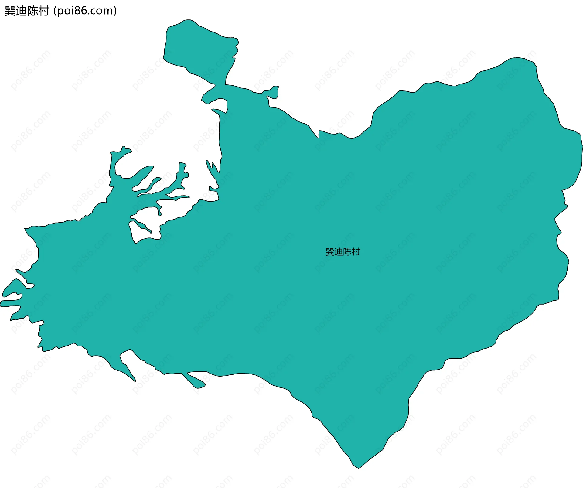 巽迪陈村边界地图
