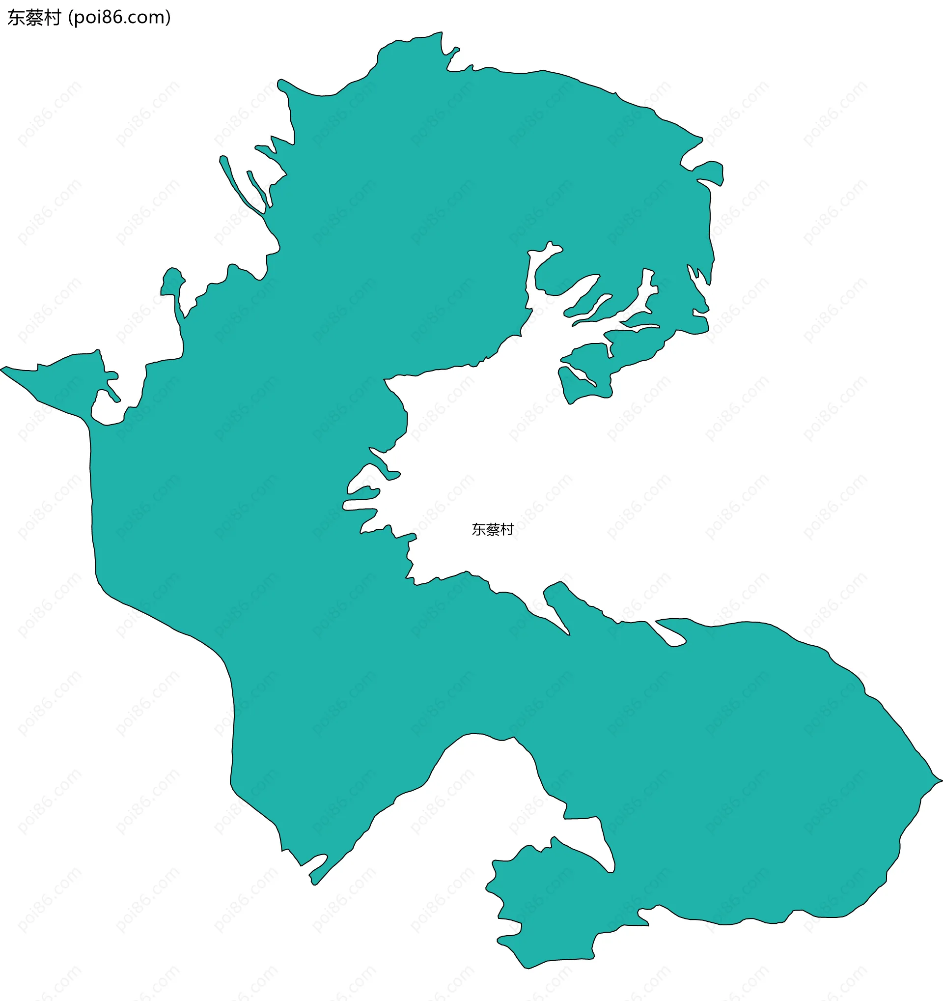 东蔡村边界地图