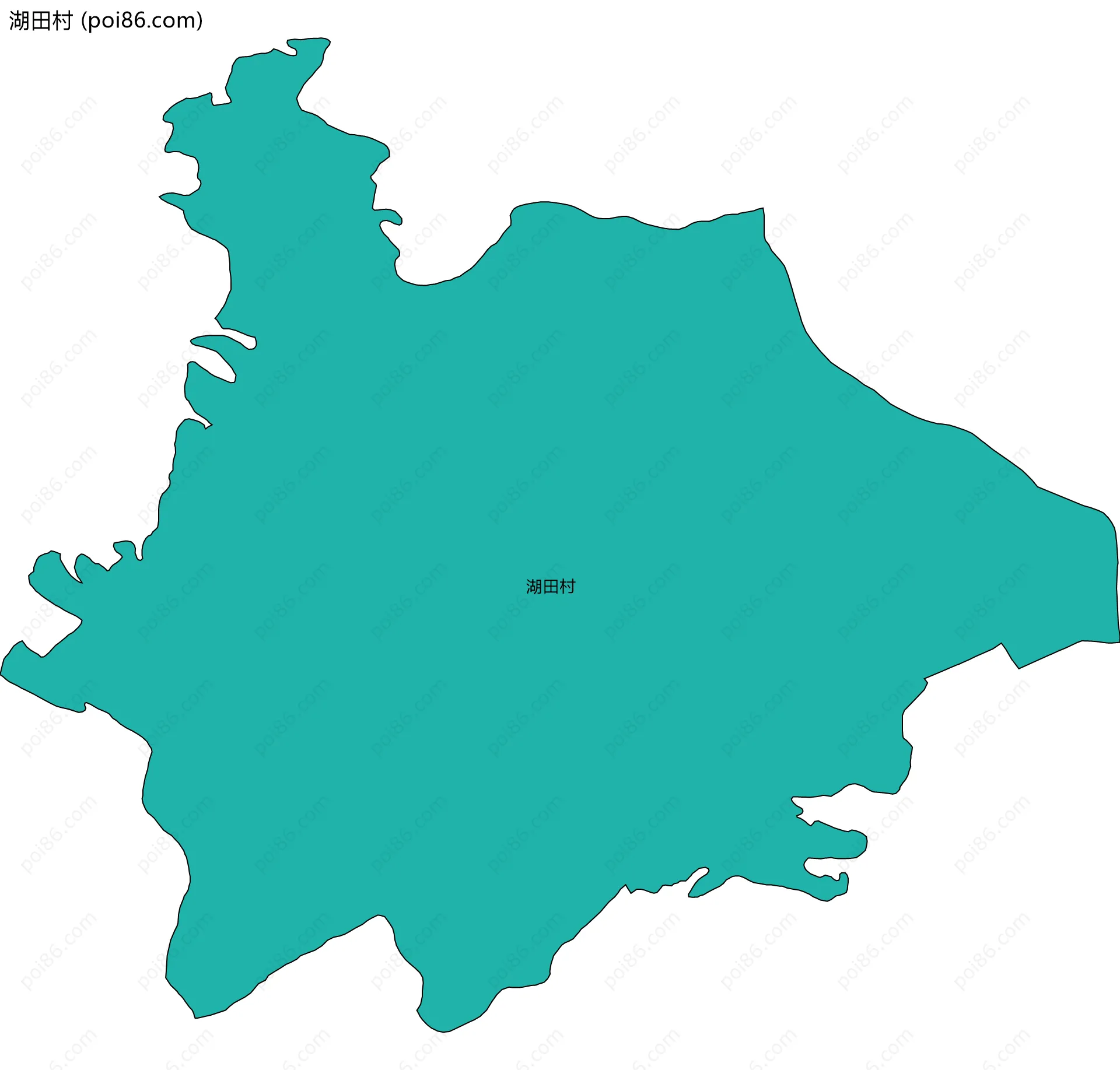 湖田村边界地图
