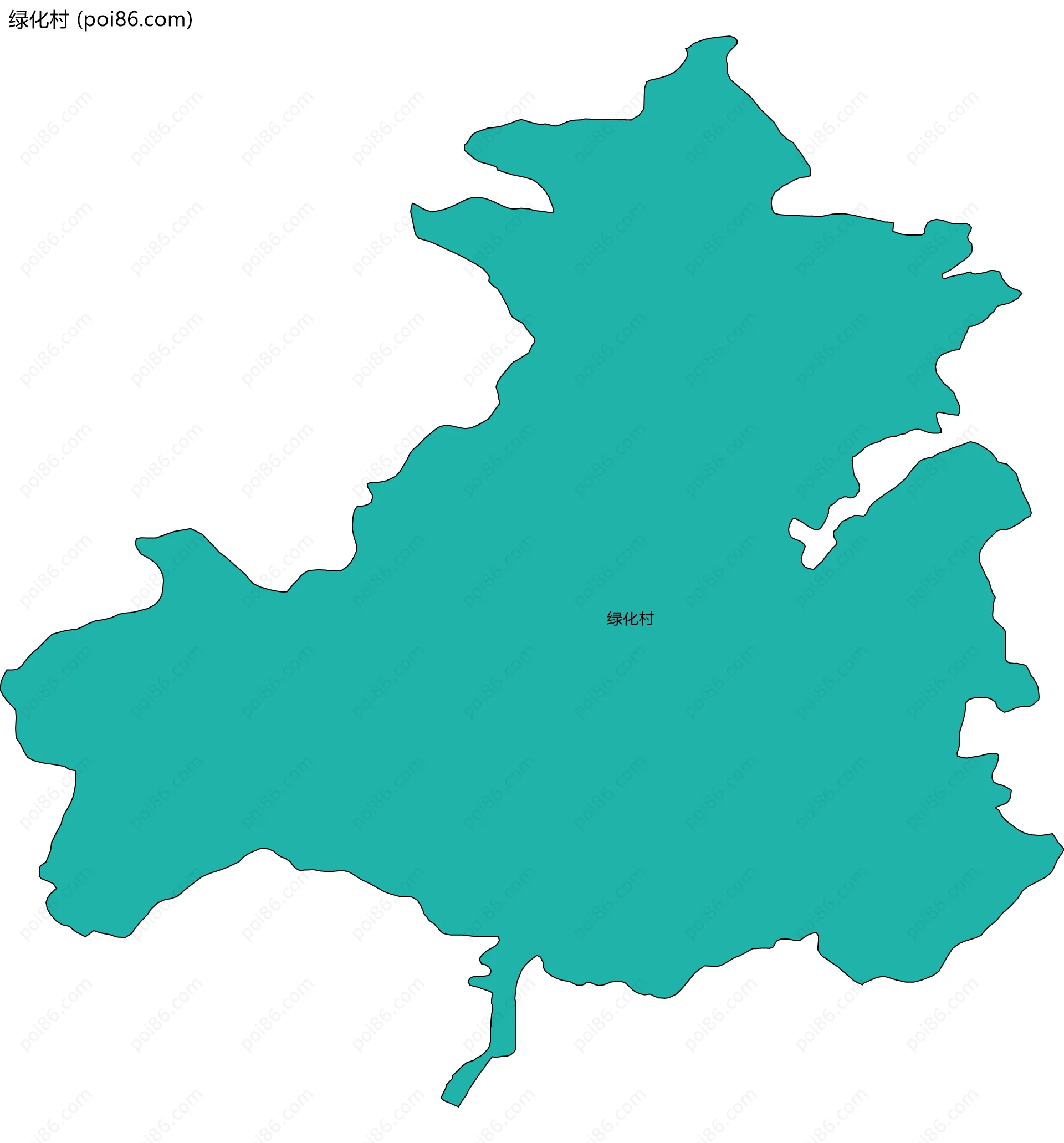 绿化村边界地图