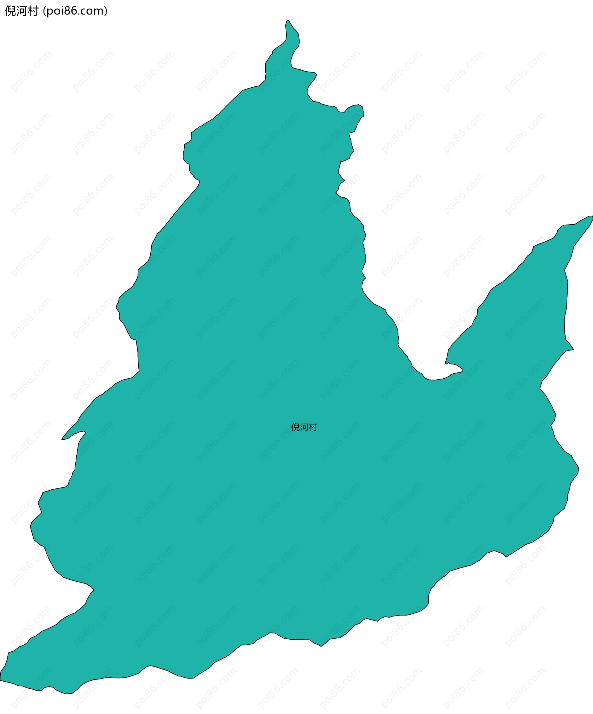 倪河村边界地图