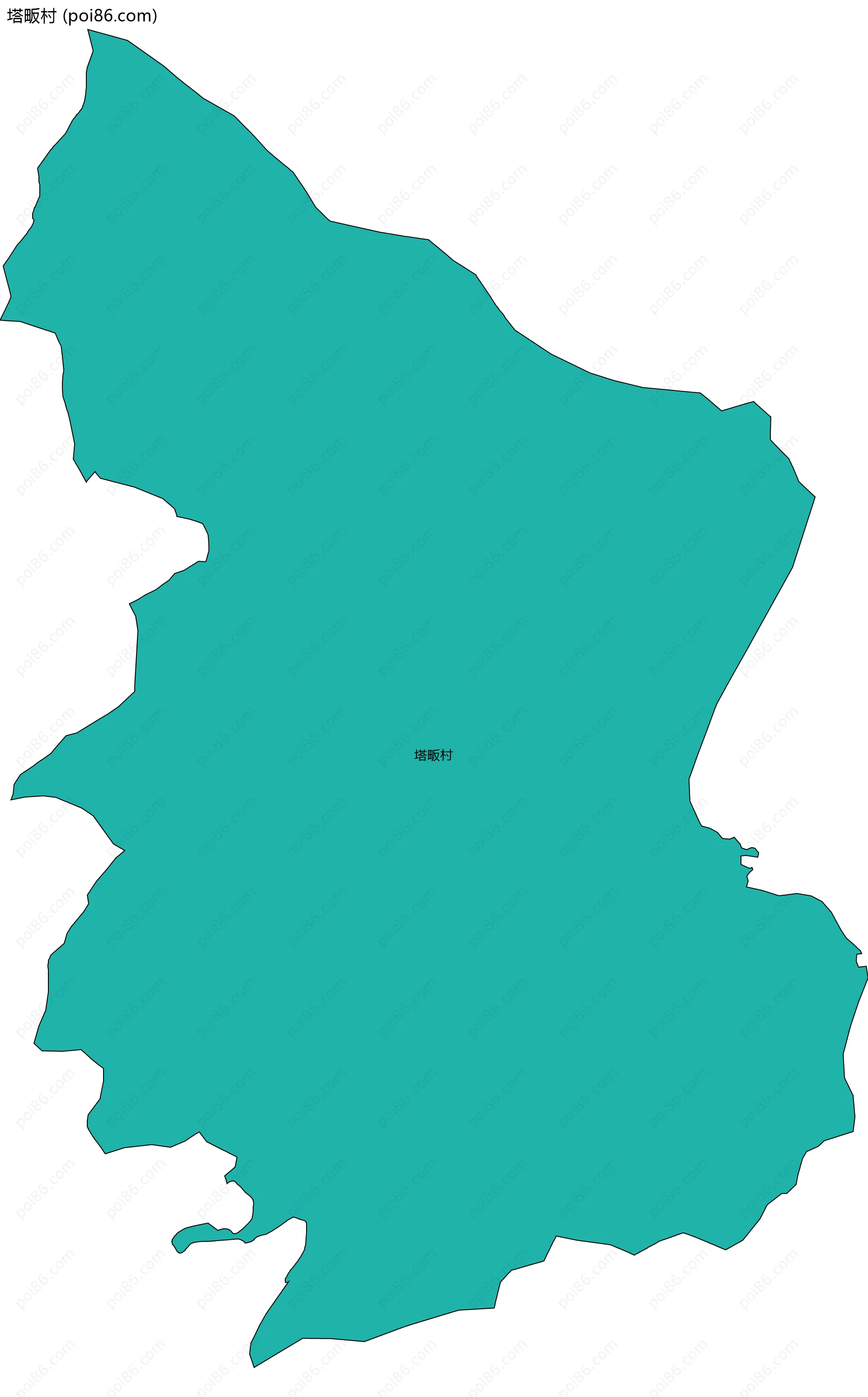 塔畈村边界地图