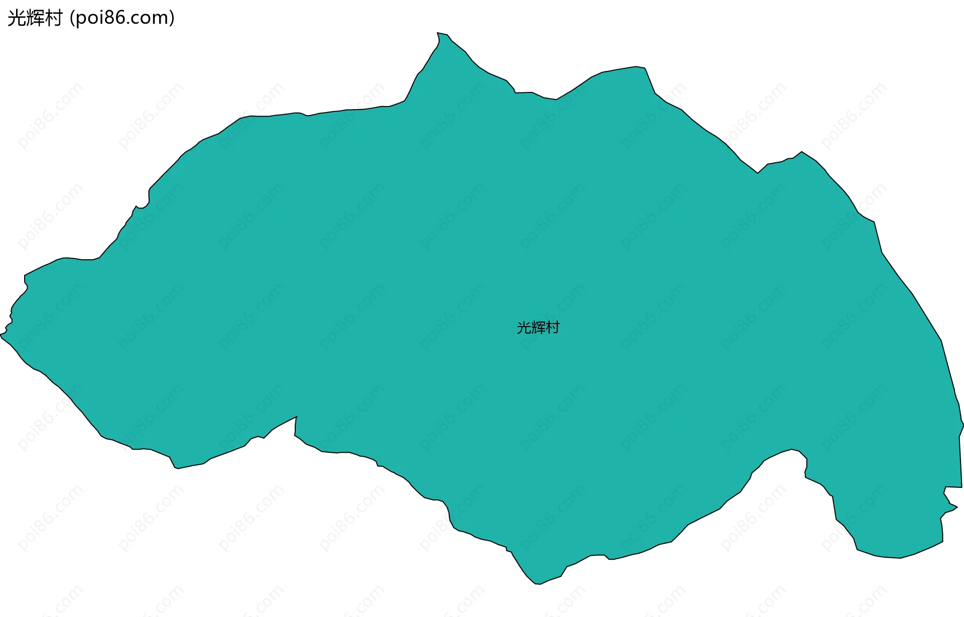 光辉村边界地图