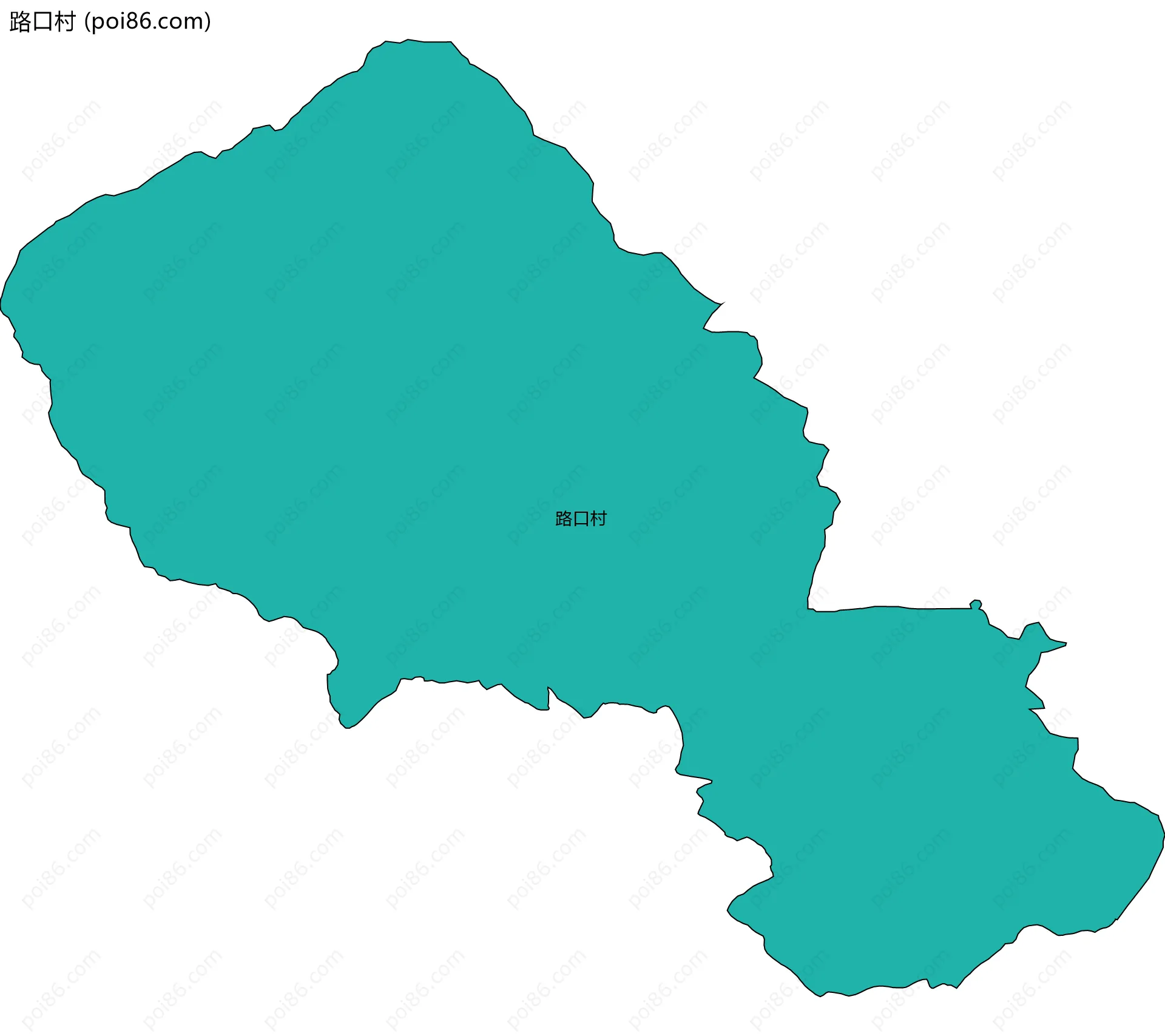 路口村边界地图