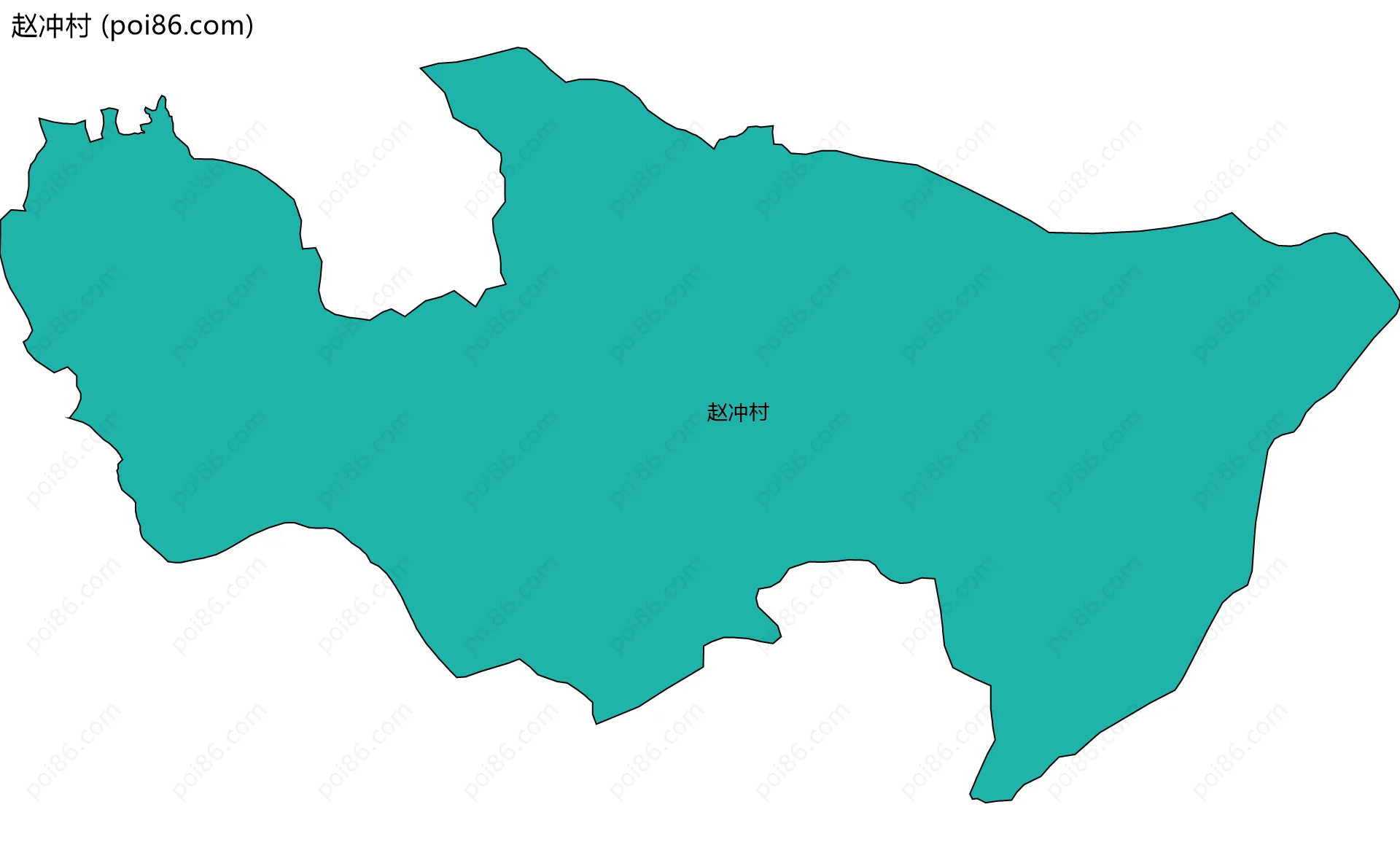 赵冲村边界地图