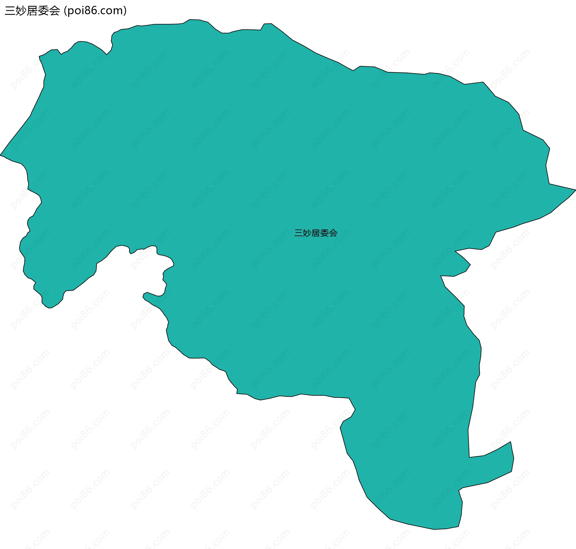 三妙居委会边界地图