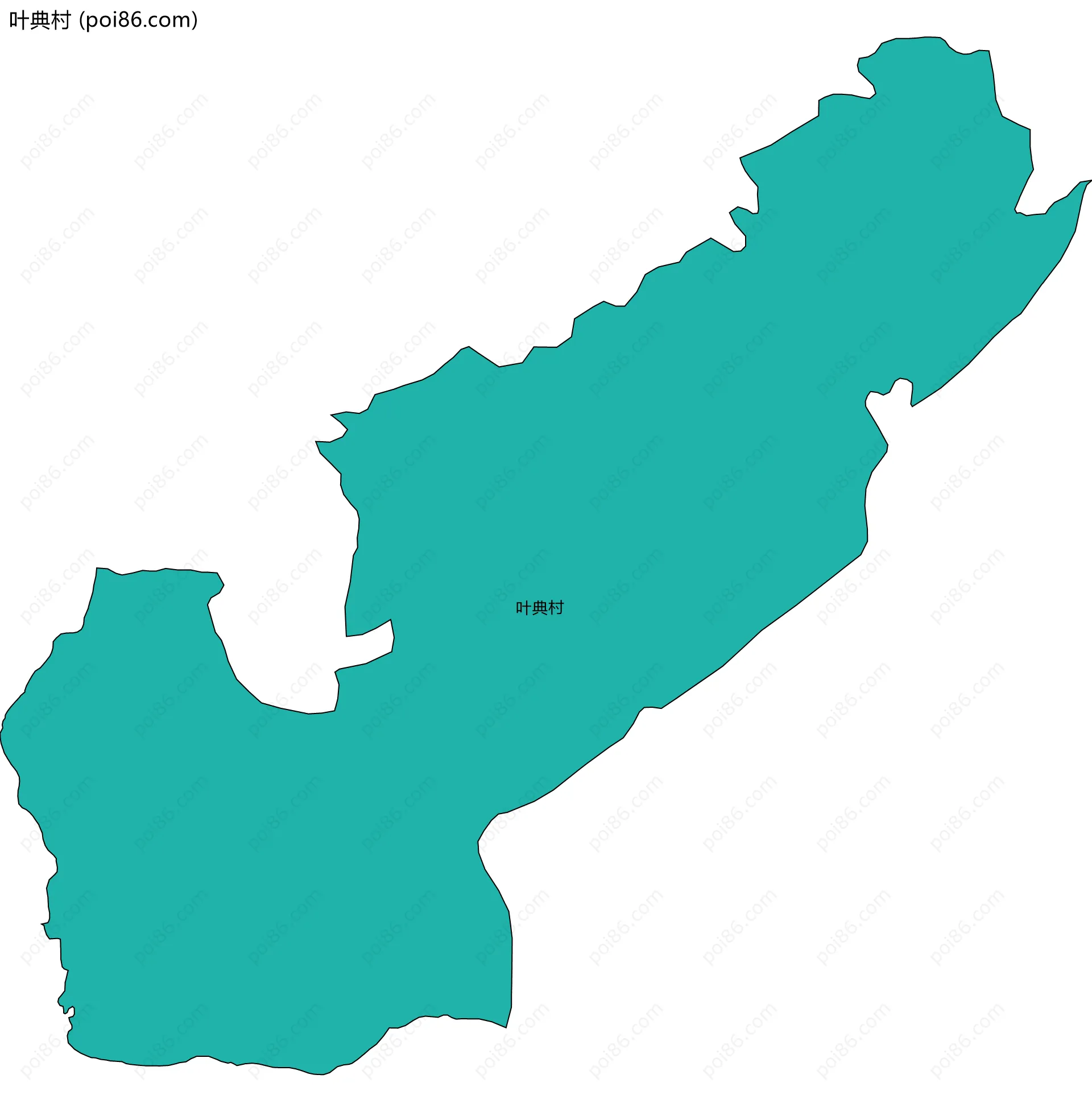 叶典村边界地图