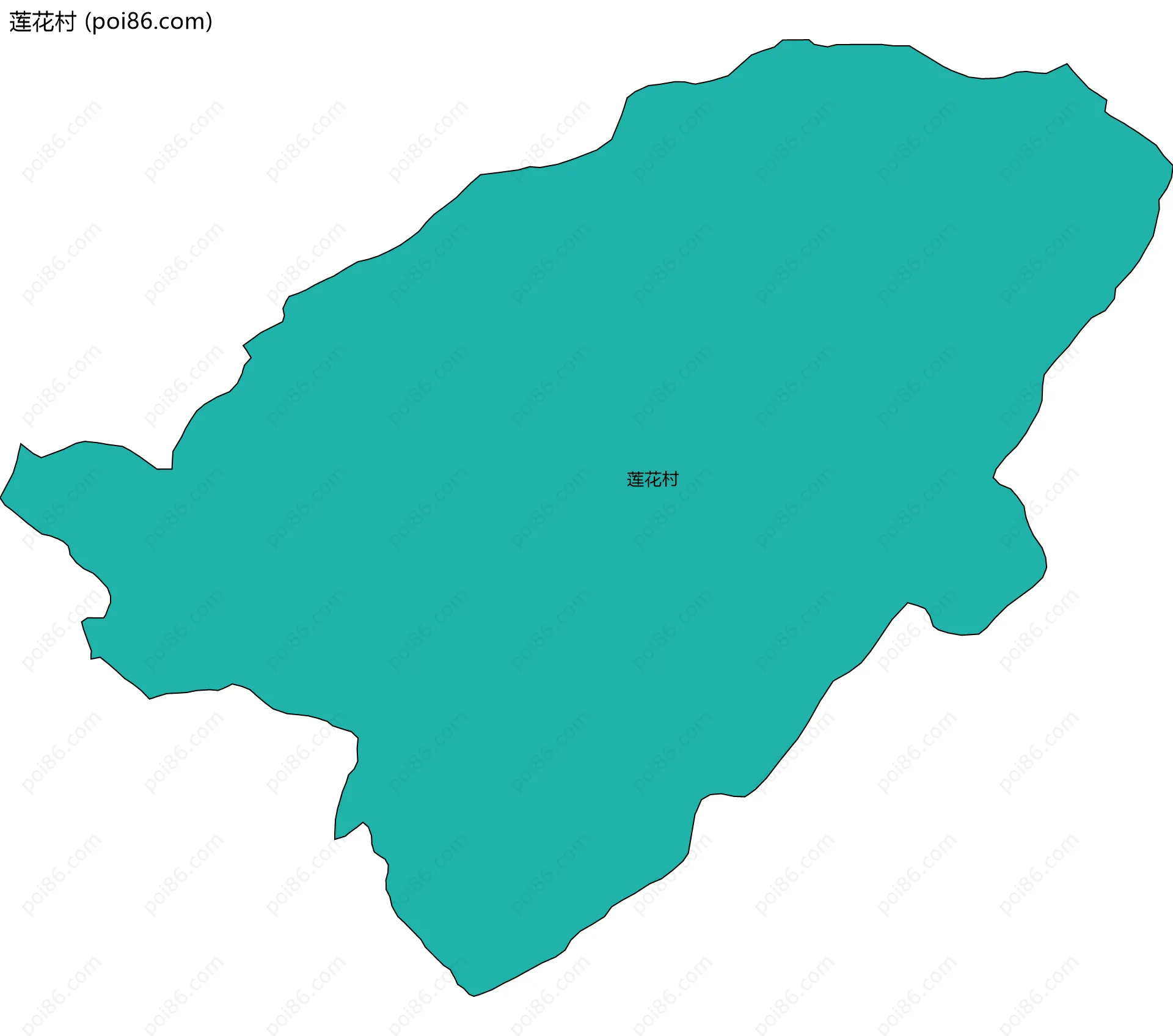 莲花村边界地图