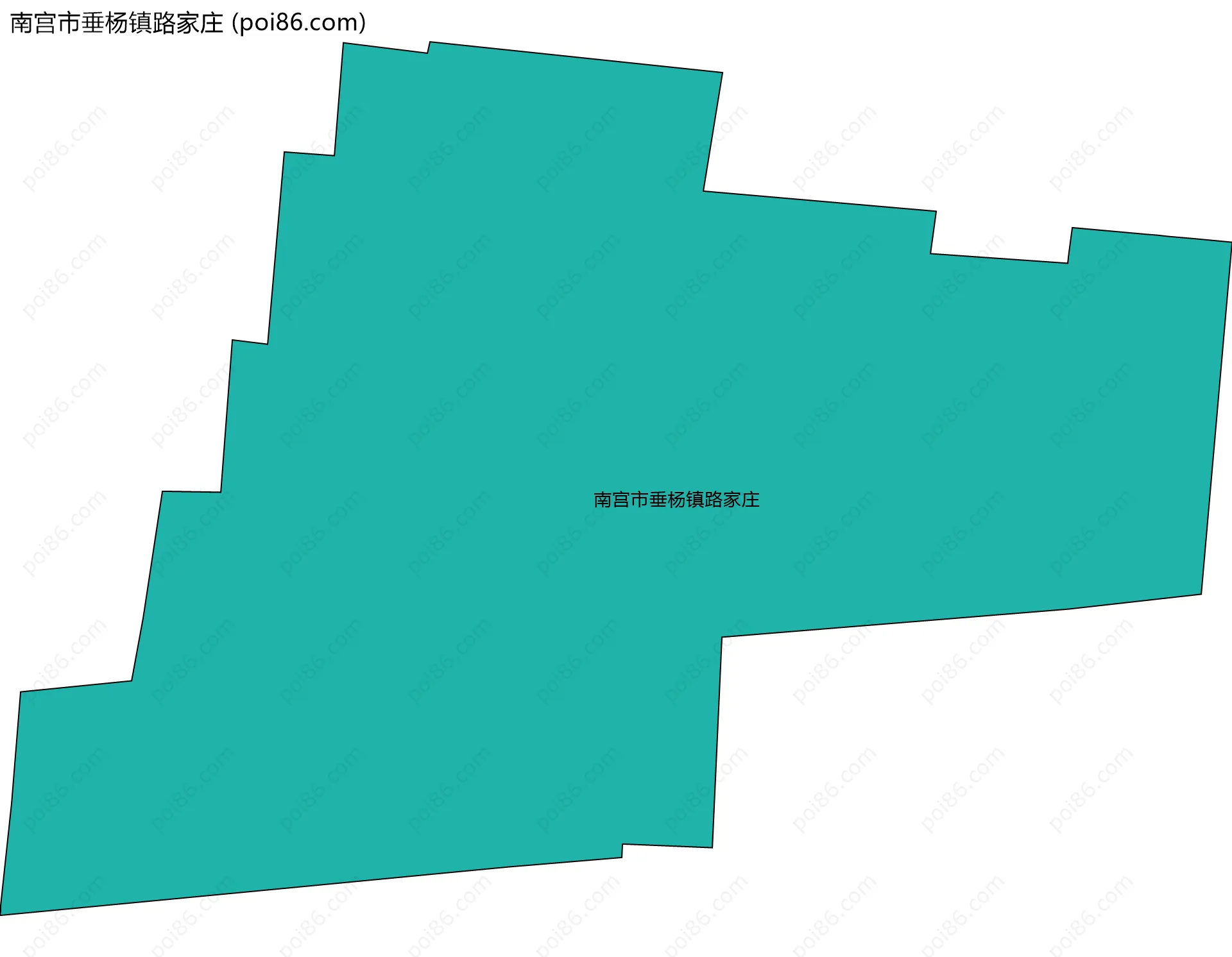 南宫市垂杨镇路家庄边界地图