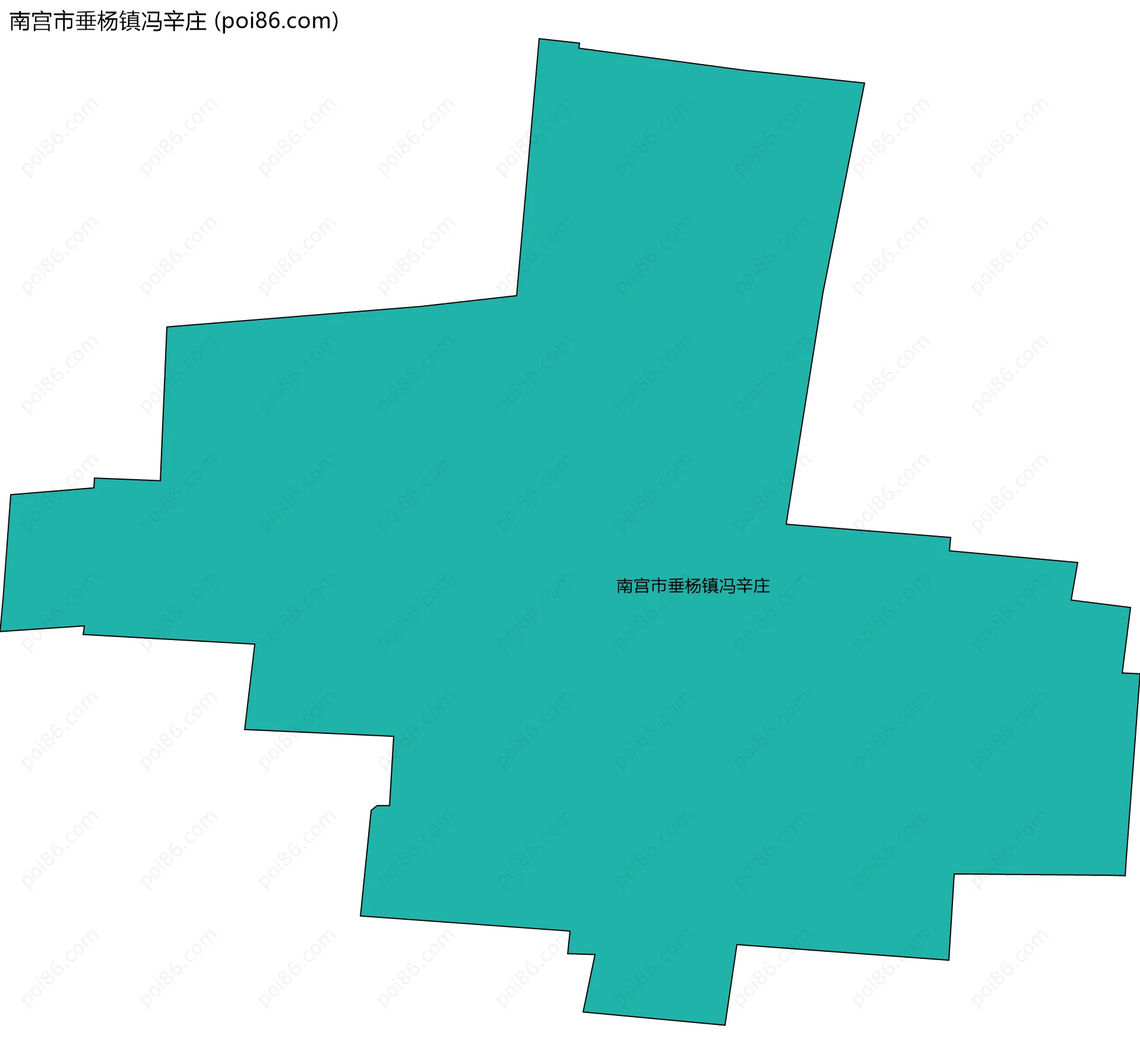 南宫市垂杨镇冯辛庄边界地图