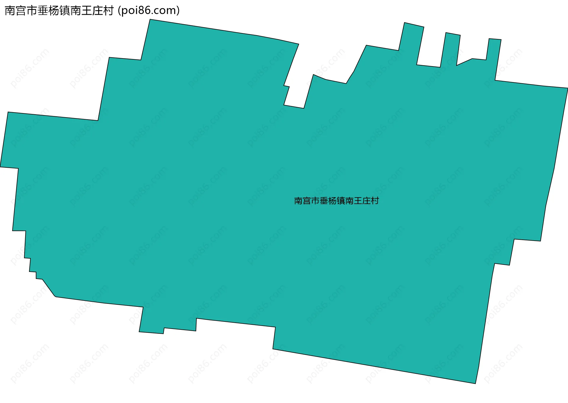 南宫市垂杨镇南王庄村边界地图