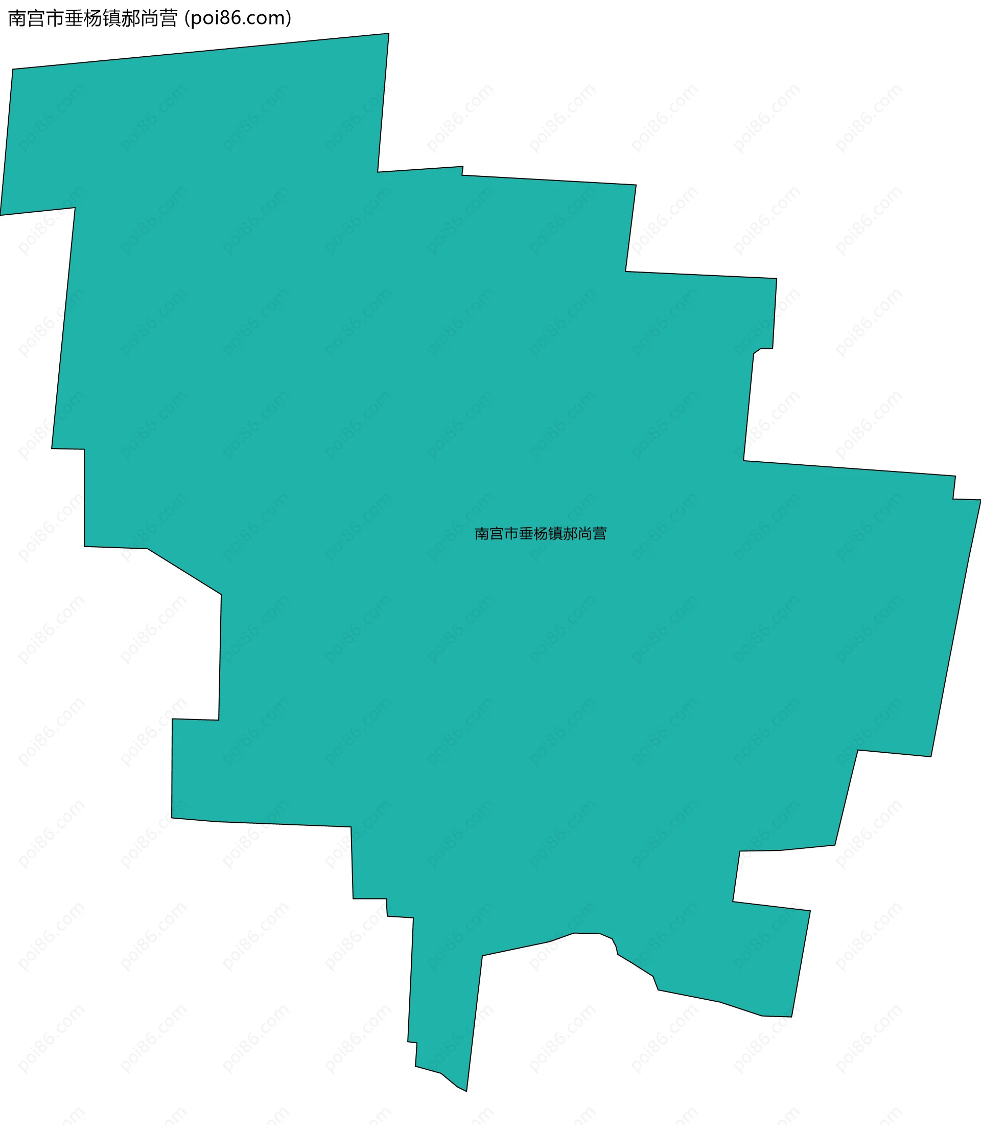 南宫市垂杨镇郝尚营边界地图