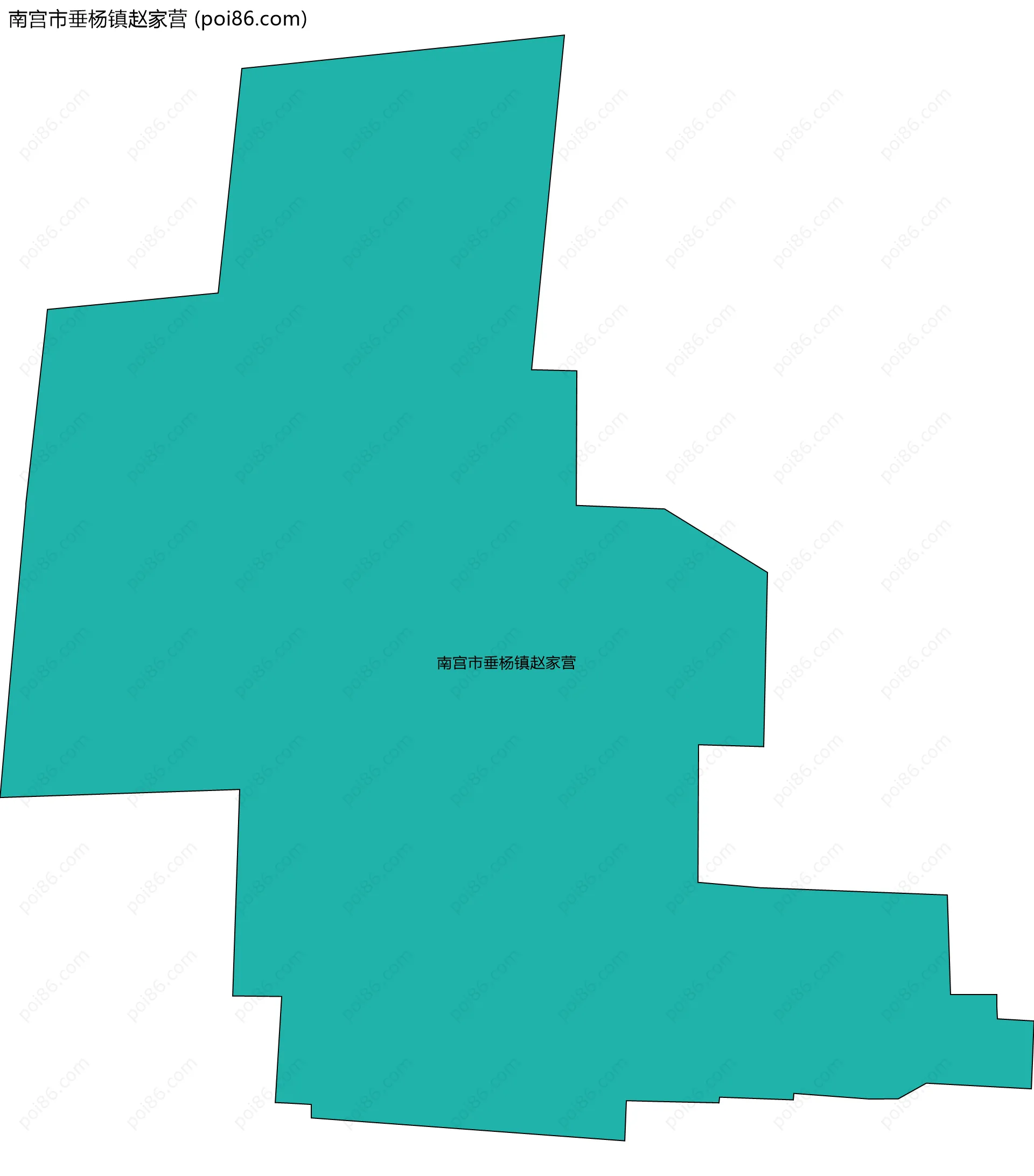 南宫市垂杨镇赵家营边界地图