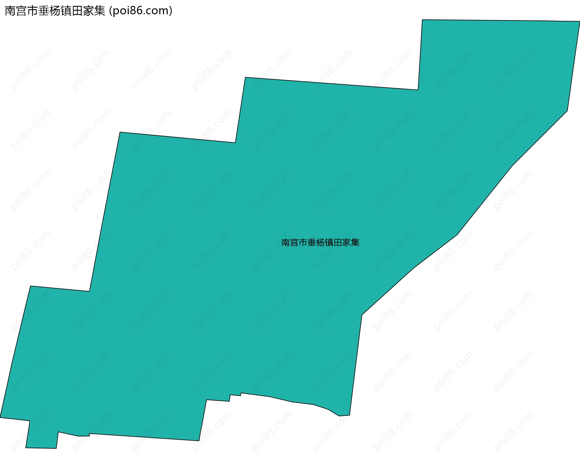 南宫市垂杨镇田家集边界地图
