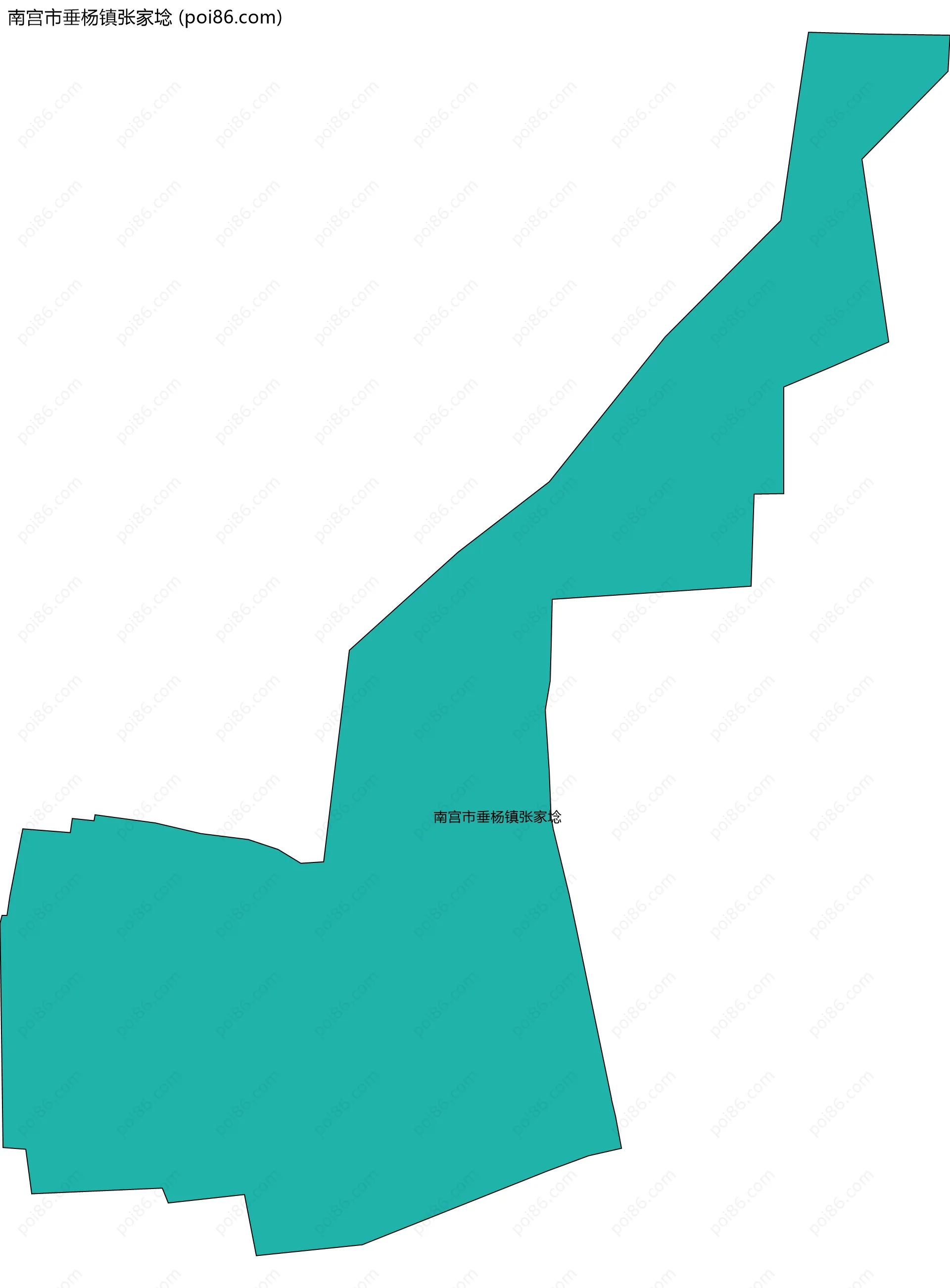 南宫市垂杨镇张家埝边界地图