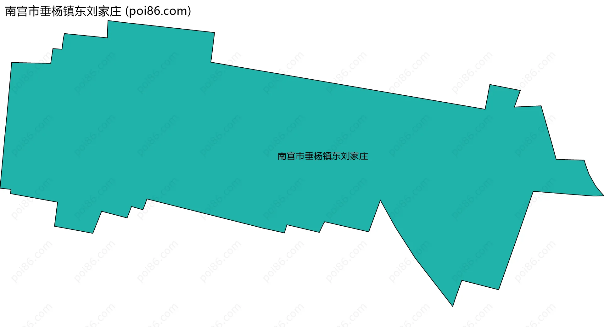 南宫市垂杨镇东刘家庄边界地图