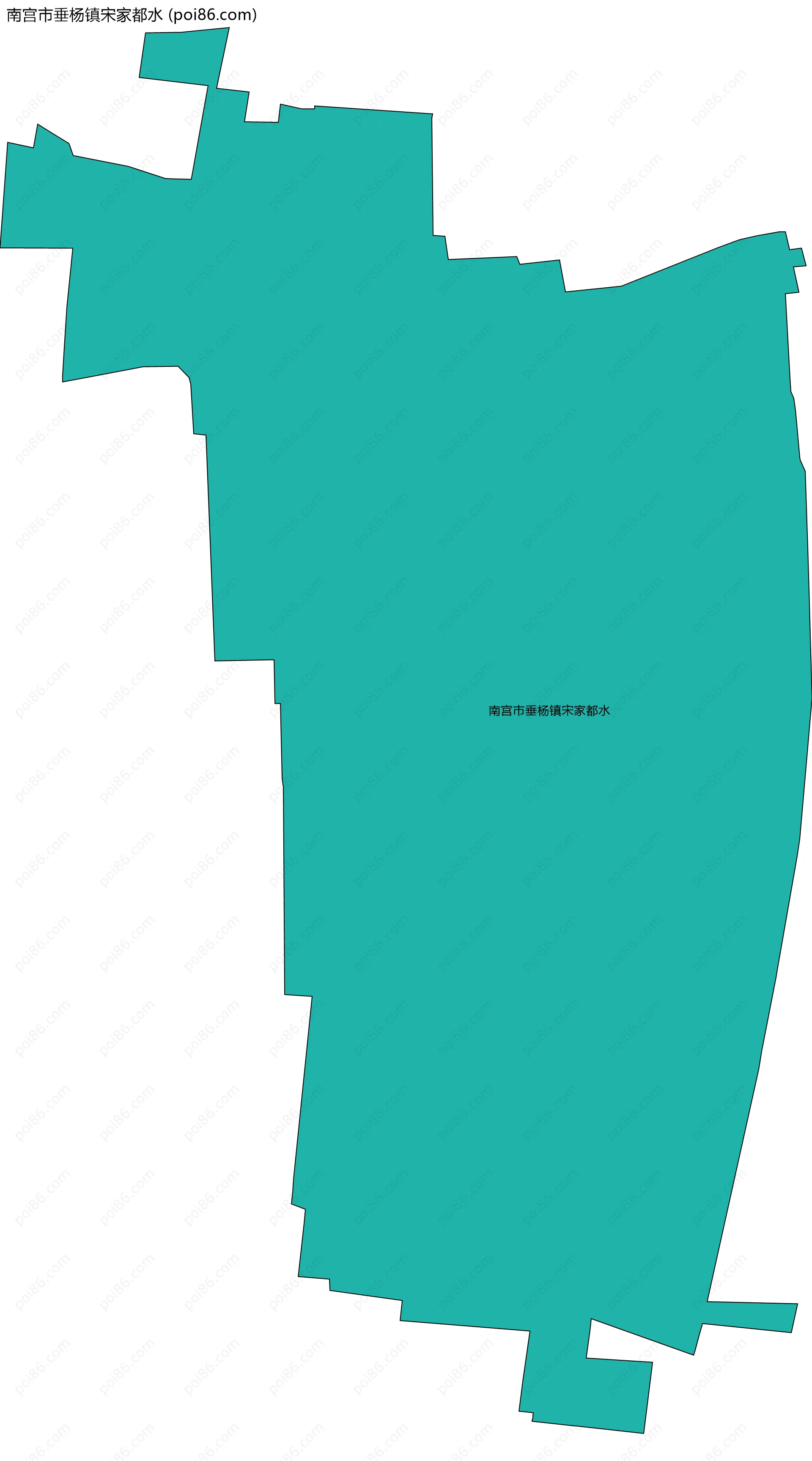 南宫市垂杨镇宋家都水边界地图