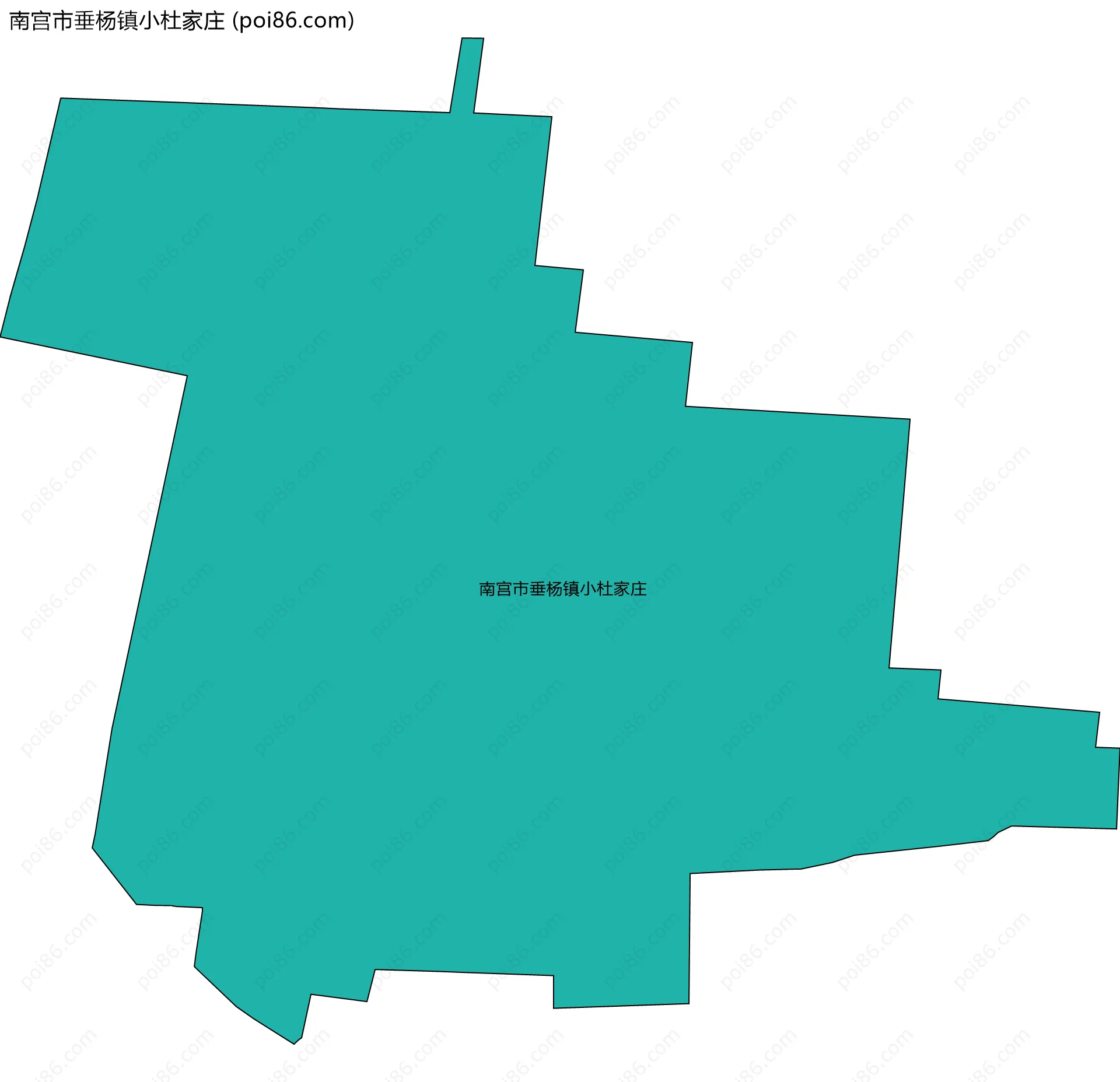 南宫市垂杨镇小杜家庄边界地图