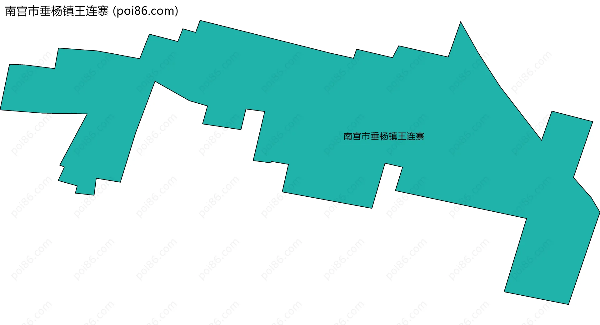 南宫市垂杨镇王连寨边界地图
