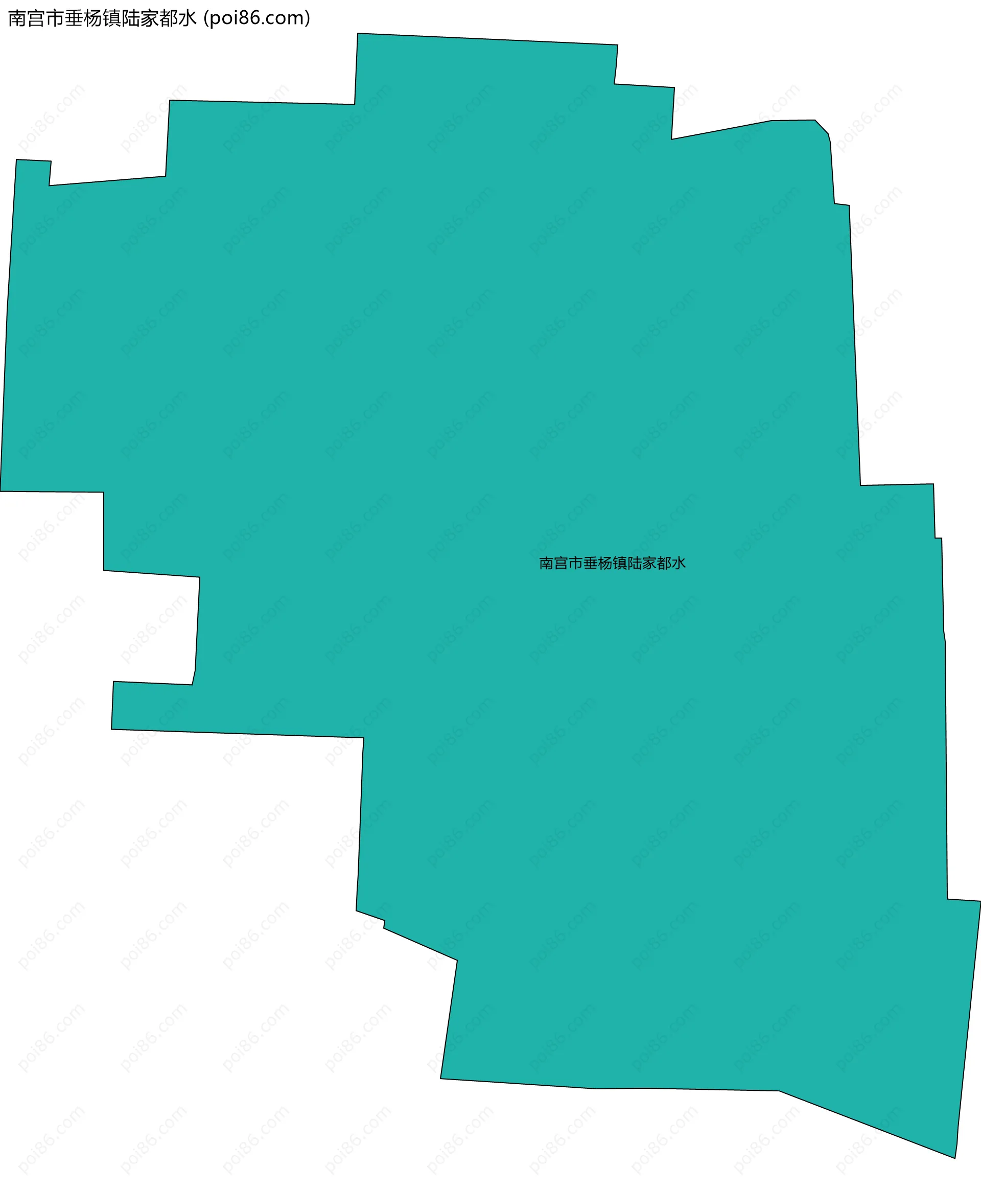 南宫市垂杨镇陆家都水边界地图