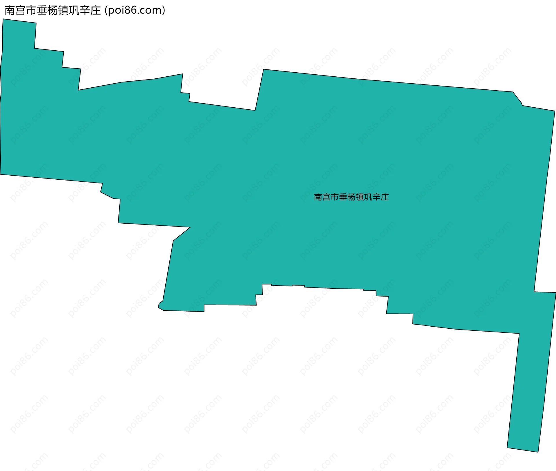 南宫市垂杨镇巩辛庄边界地图