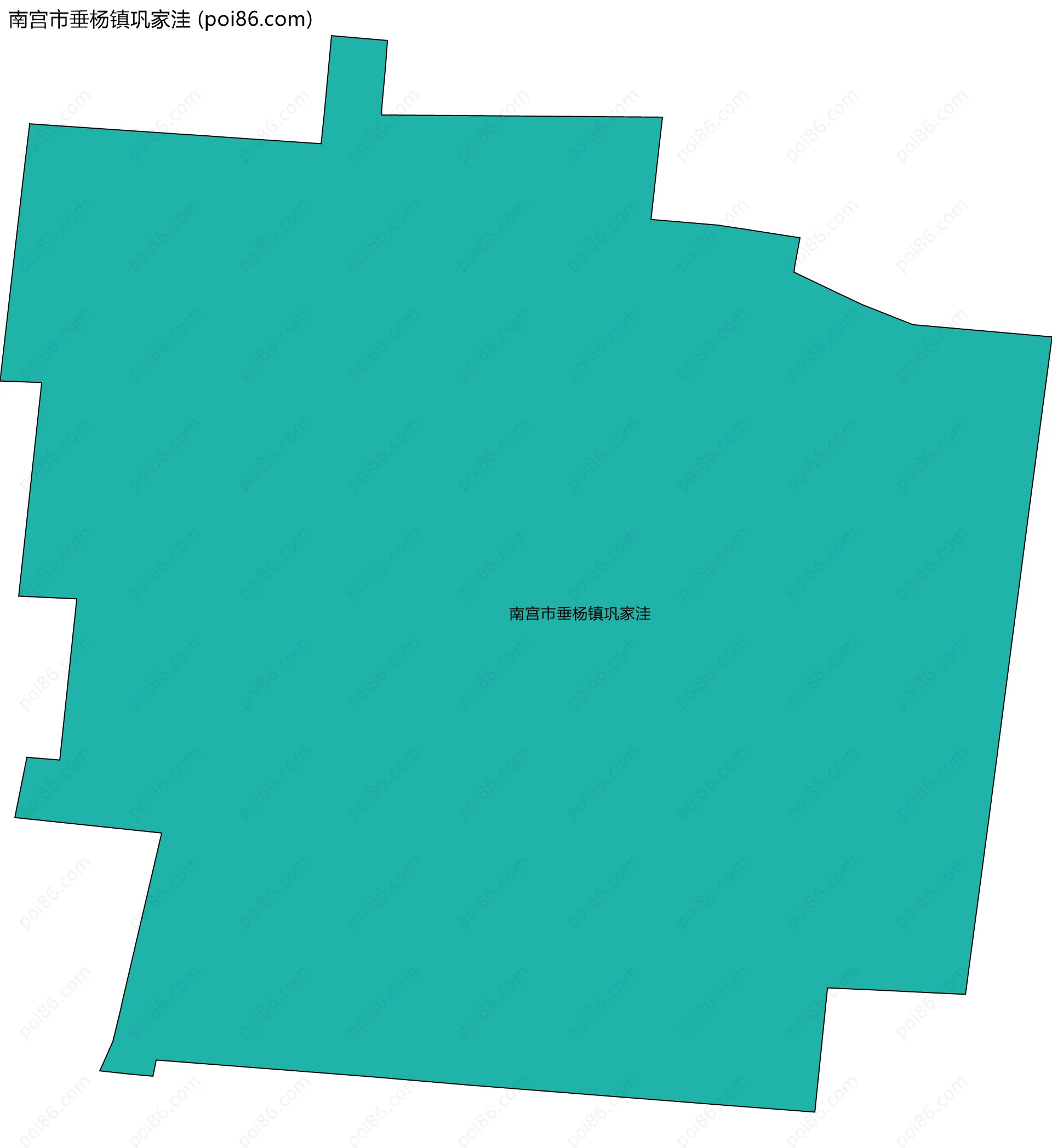 南宫市垂杨镇巩家洼边界地图