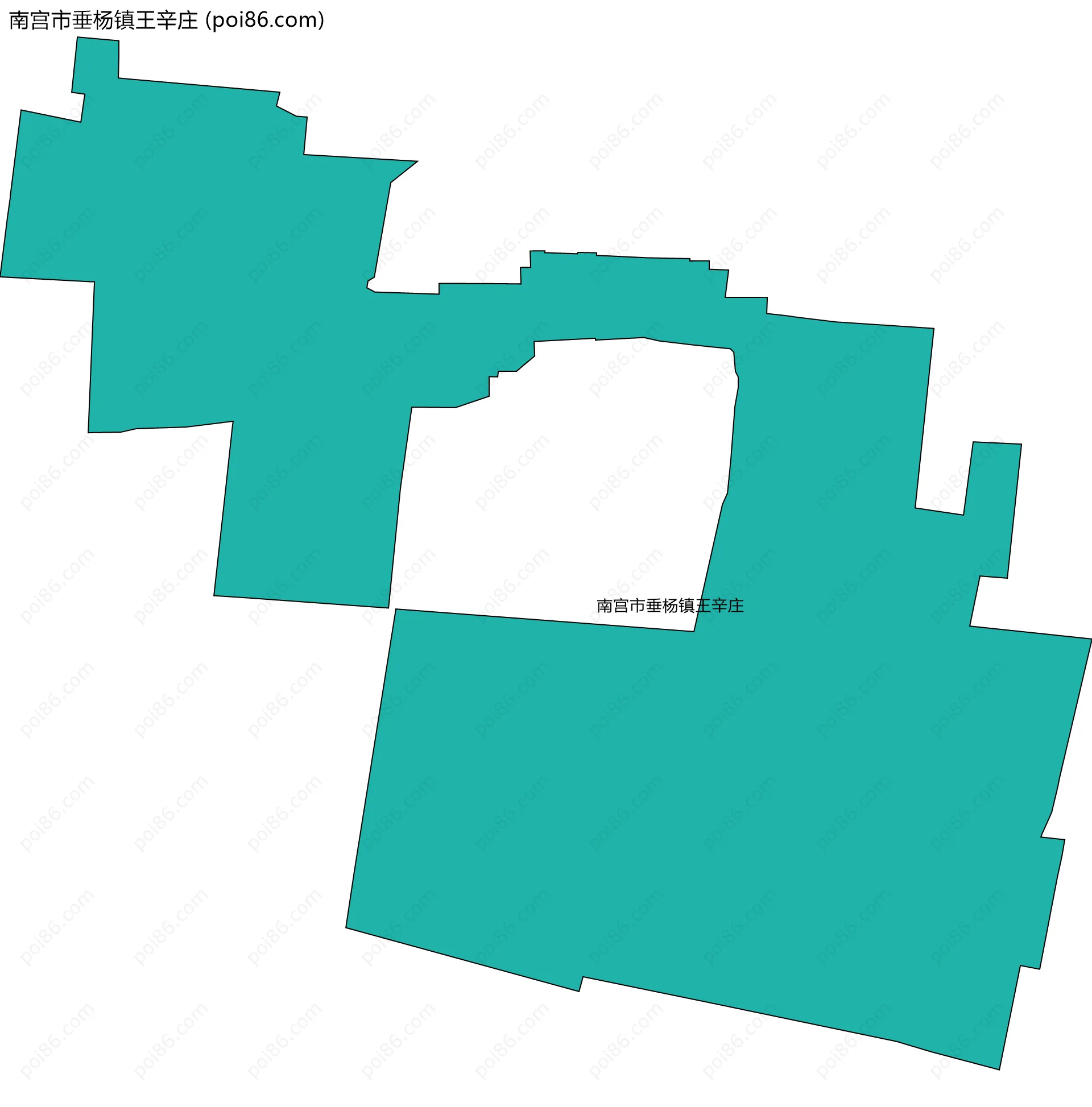 南宫市垂杨镇王辛庄边界地图