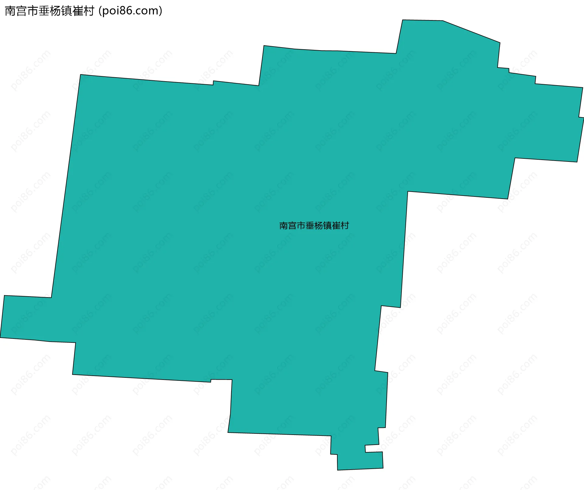 南宫市垂杨镇崔村边界地图